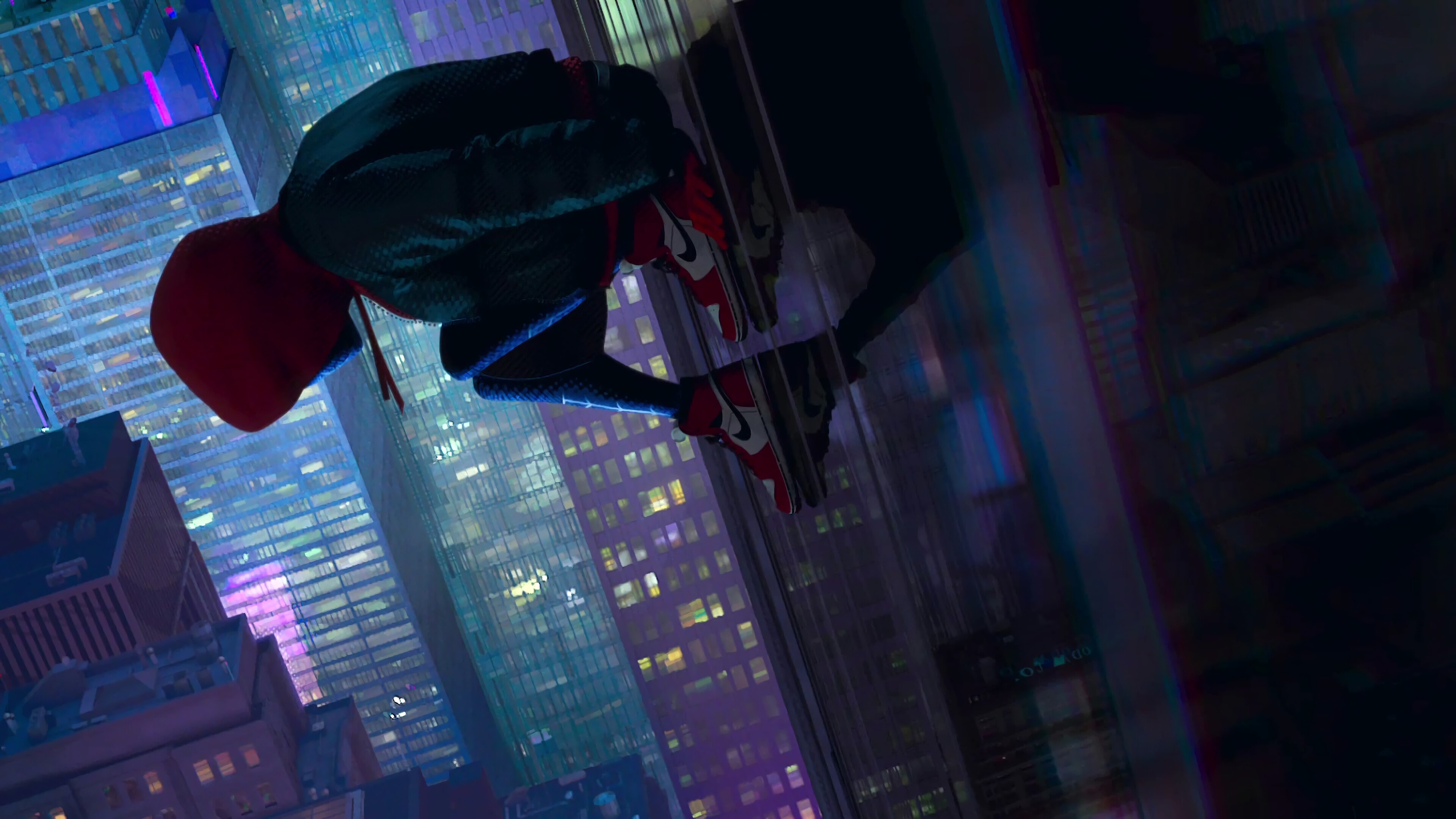 Spider-Verse masterpiece, 4K Ultra HD wallpaper, Epic heroics, Vibrant visuals, 3840x2160 4K Desktop