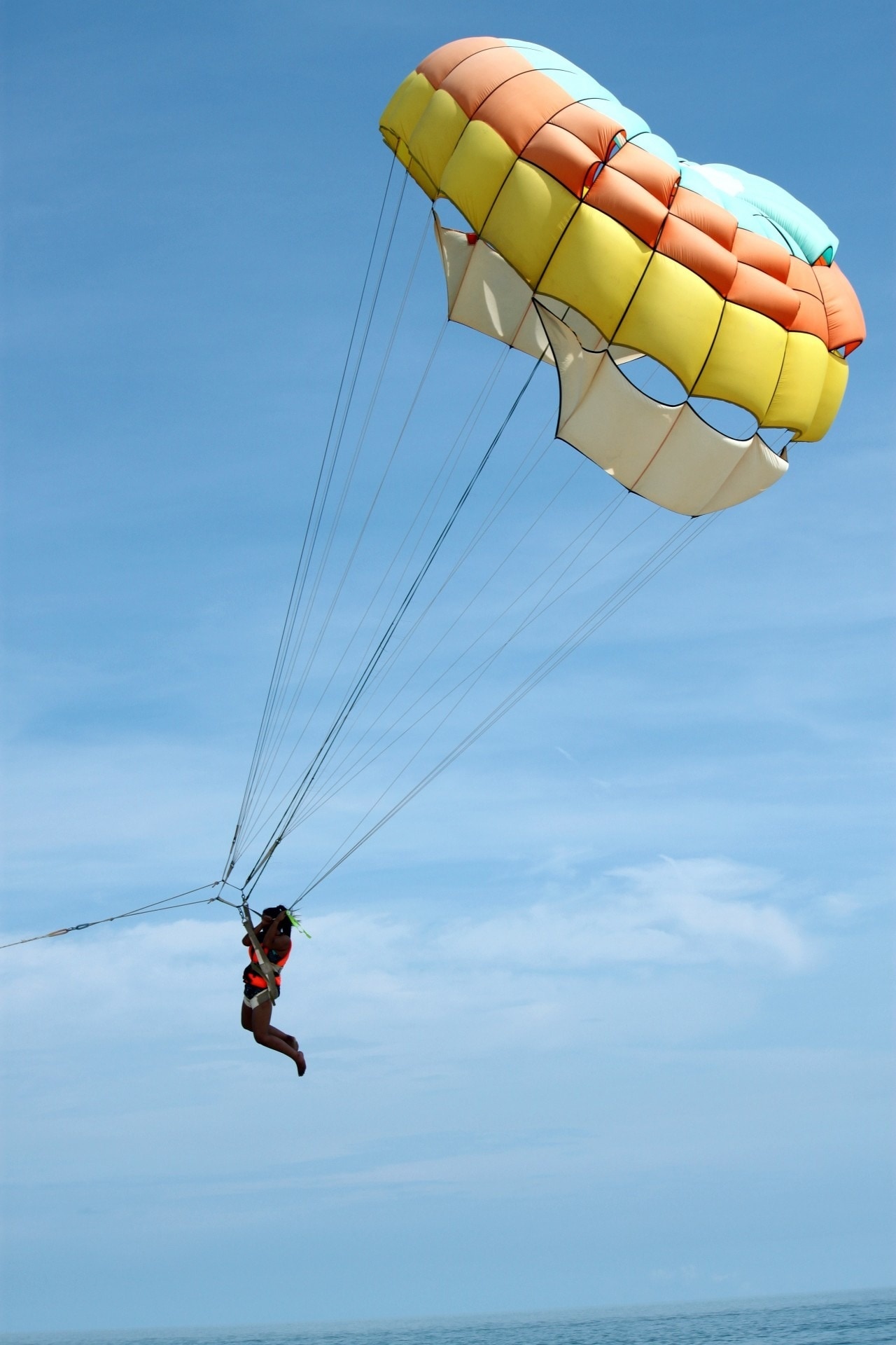 Extreme sports parasailing, Mid-air excitement, Controllable parachuting, Free stock image, 1280x1920 HD Phone