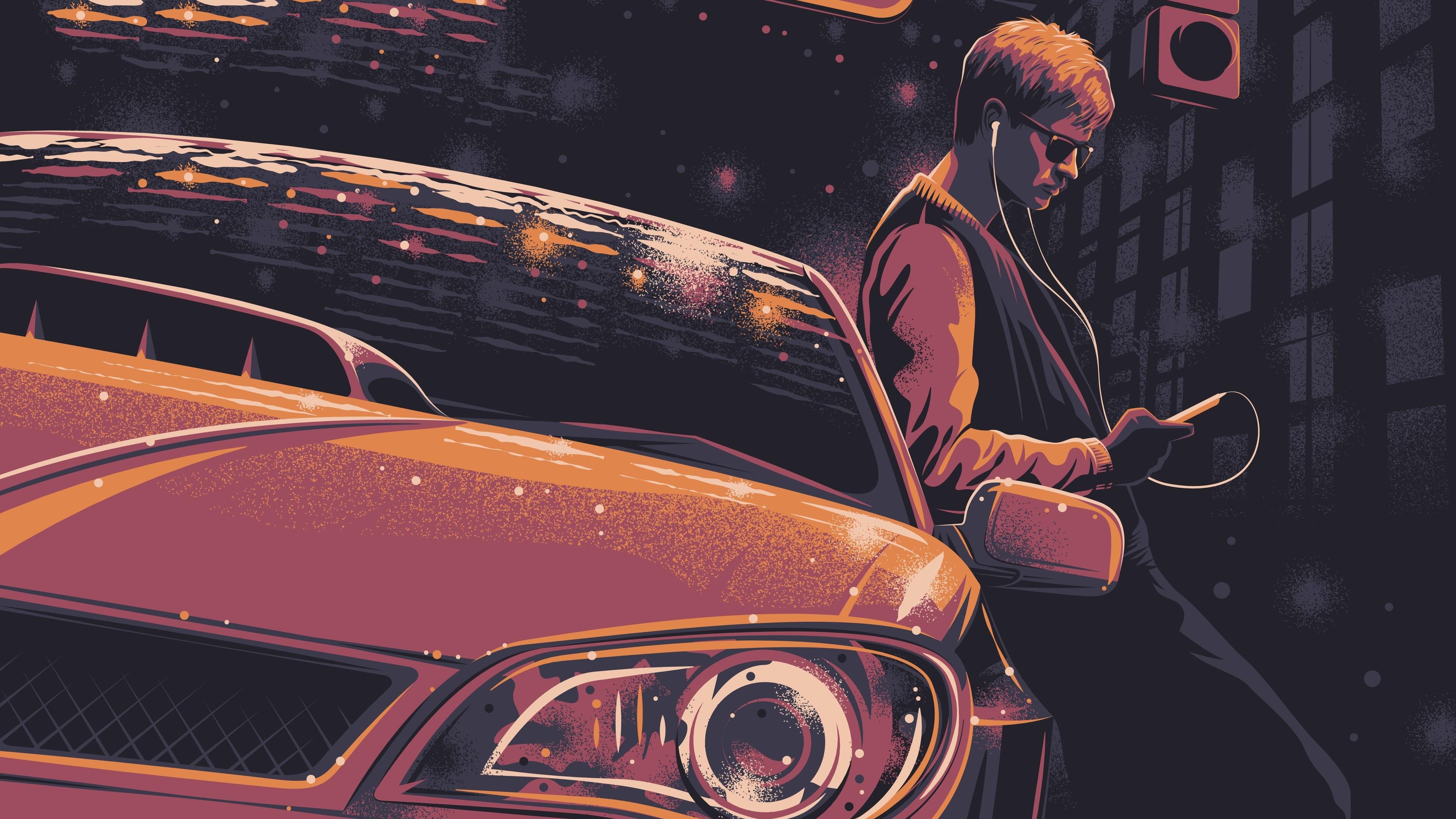 Film Art, Baby Driver, HD wallpapers, 2017 movie, 3840x2160 4K Desktop