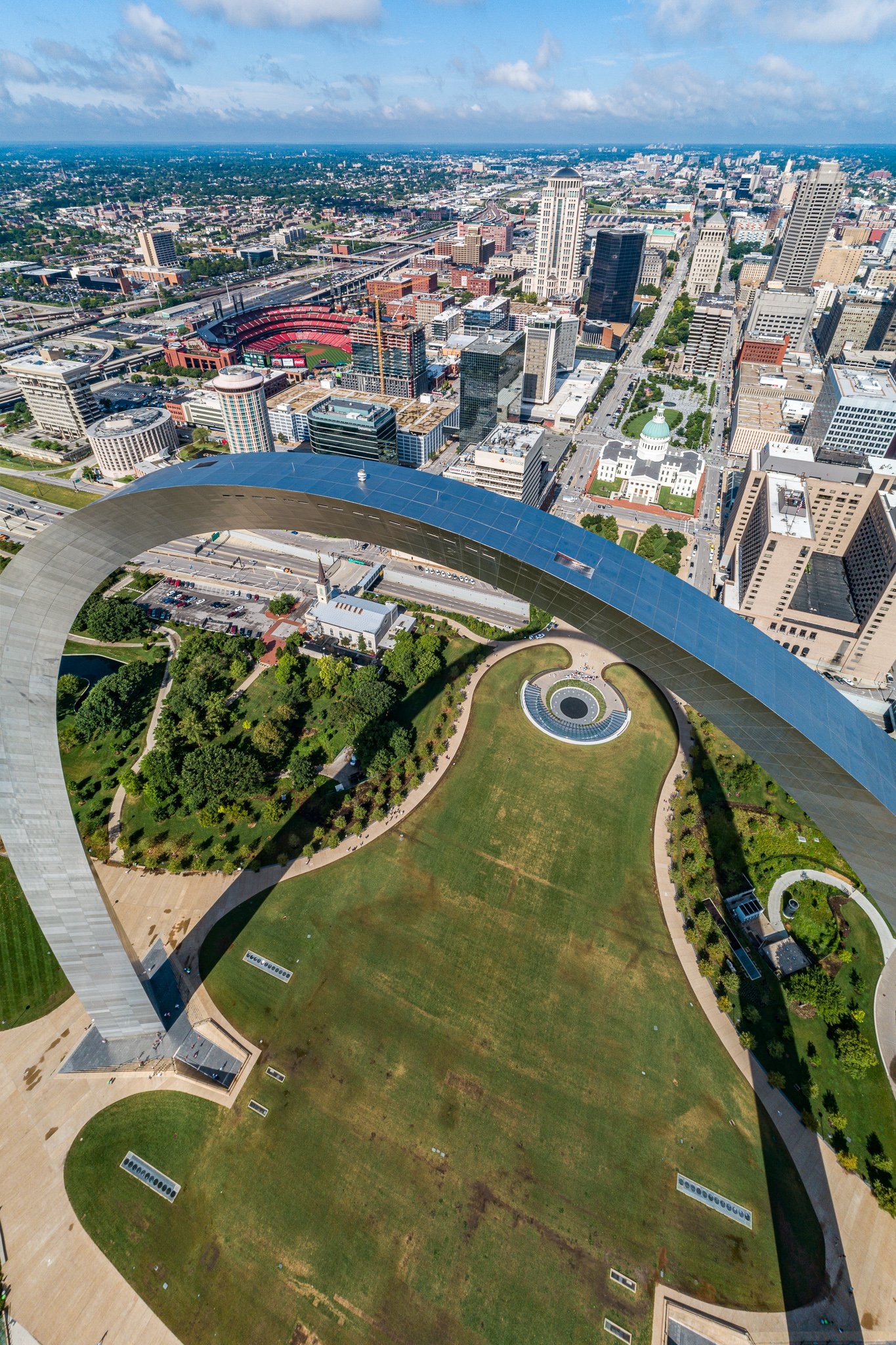 Gateway Arch, St. Louis, Travels, Permission to shoot, Above view, 1370x2050 HD Phone