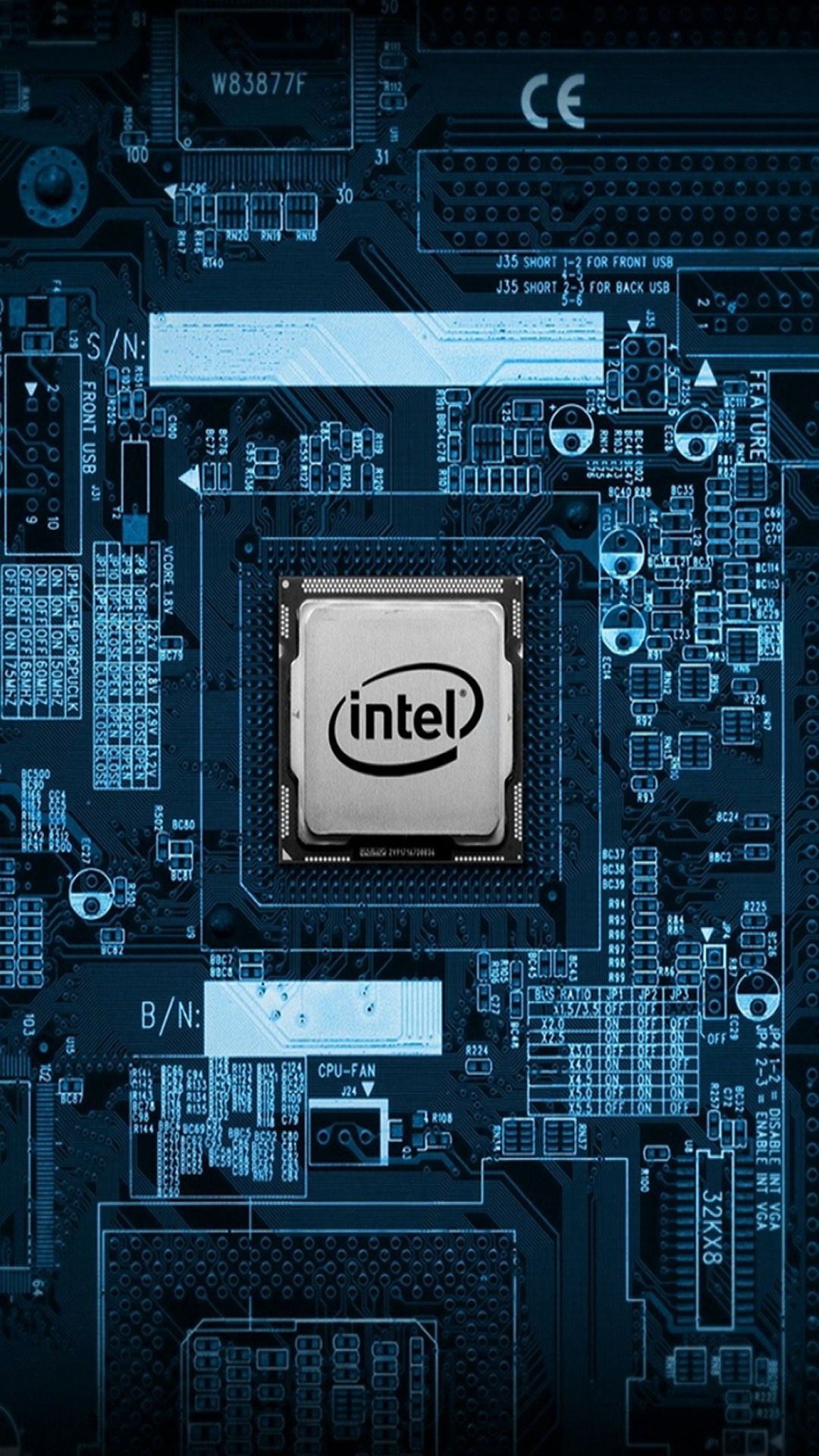 CPU Motherboard, Intel Wallpaper, 1080x1920 Full HD Phone