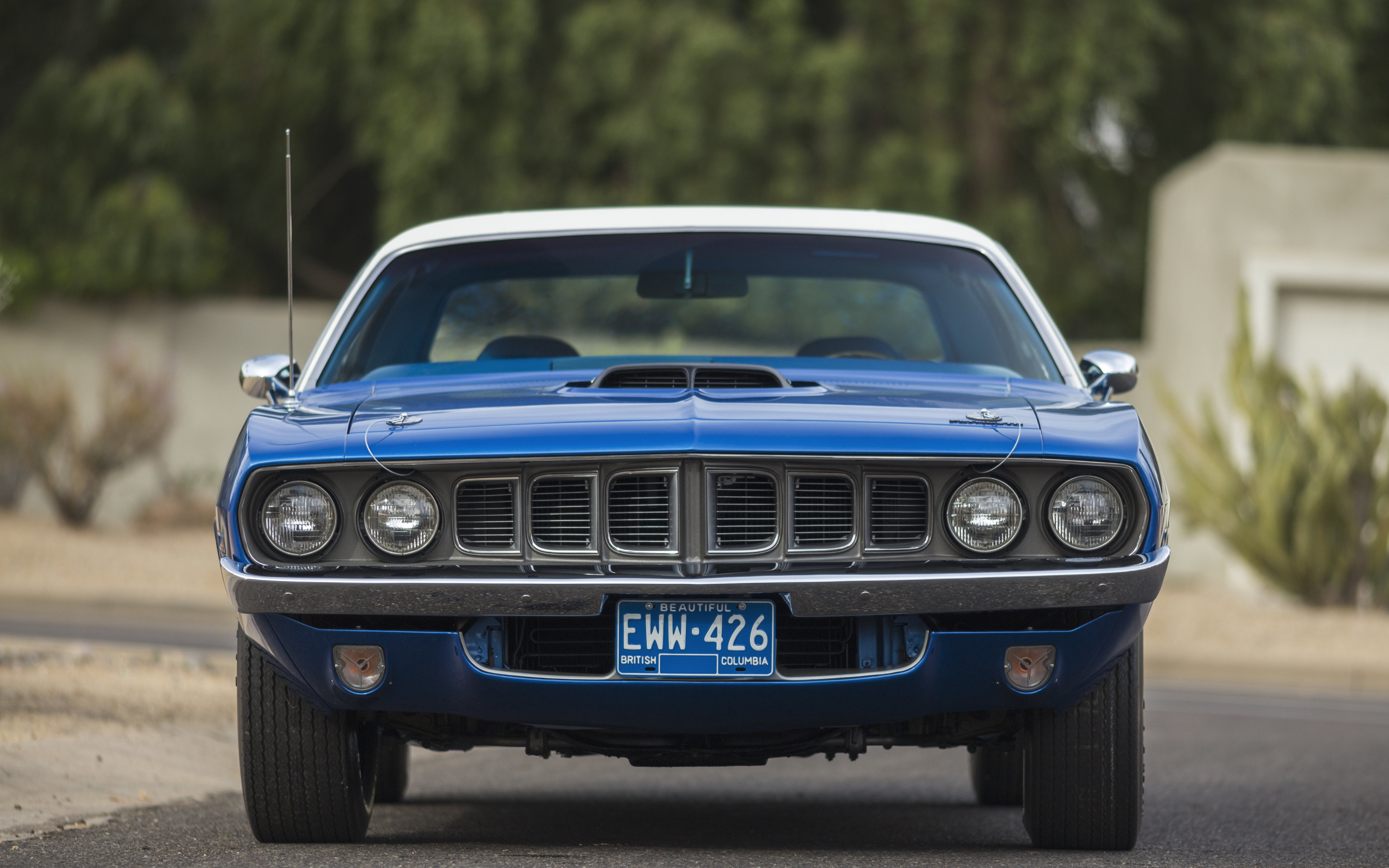 Plymouth Barracuda, 1971 Vorderansicht Exterieur, Retro Autos, Amerikanische Oldtimer, 2880x1800 HD Desktop