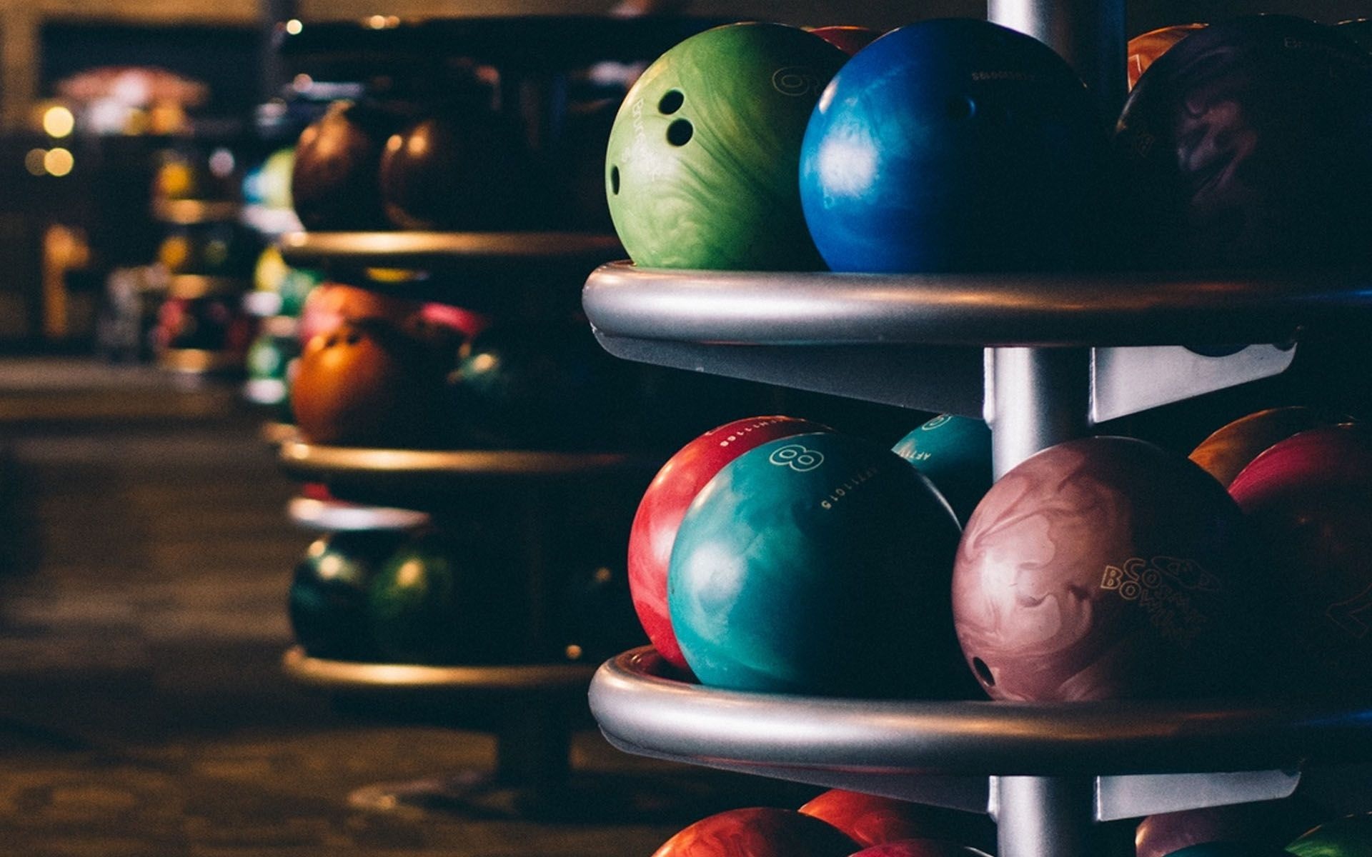 Bowling wallpapers, Pin knockdown, Alley strikes, Bowling alley backdrop, 1920x1200 HD Desktop