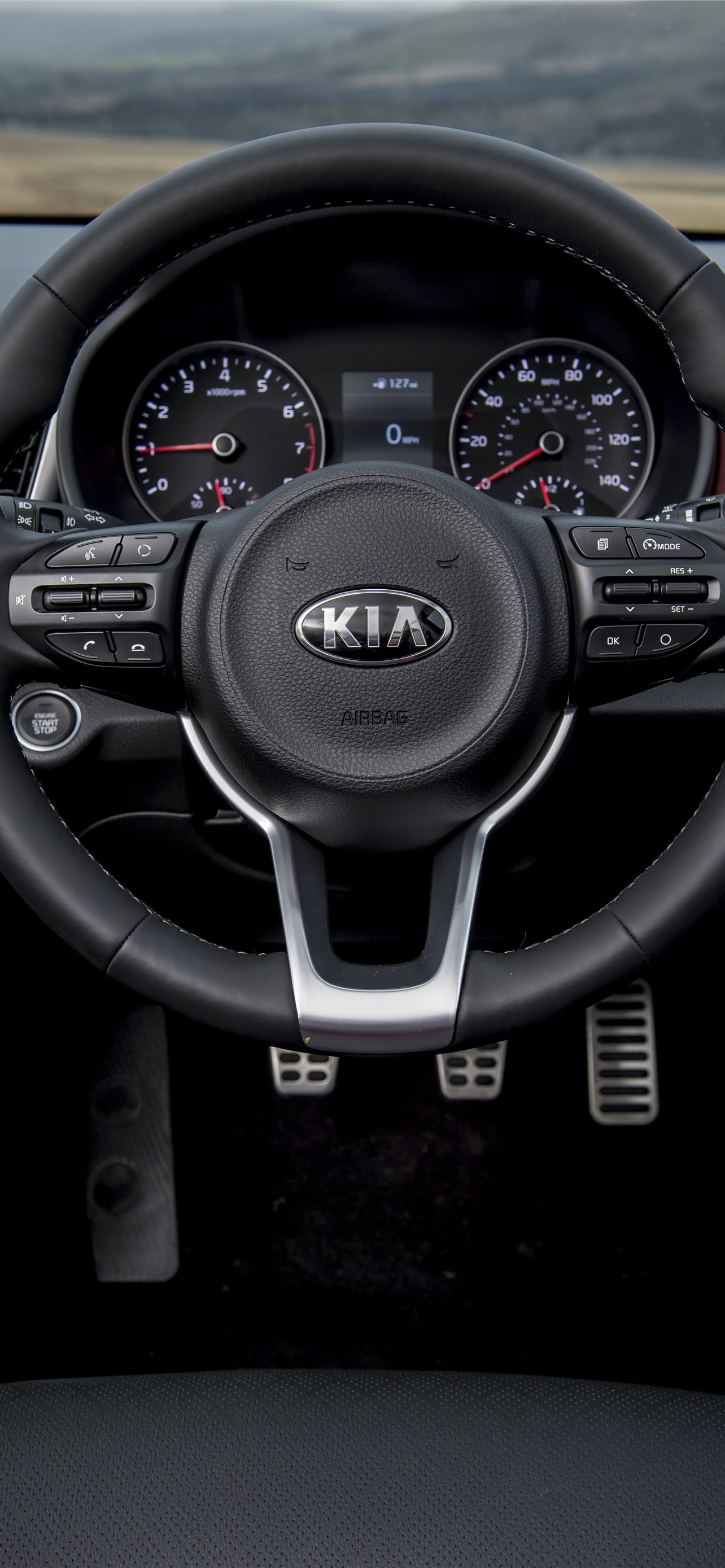 Steering Wheel, Kia Wallpaper, 1290x2780 HD Phone