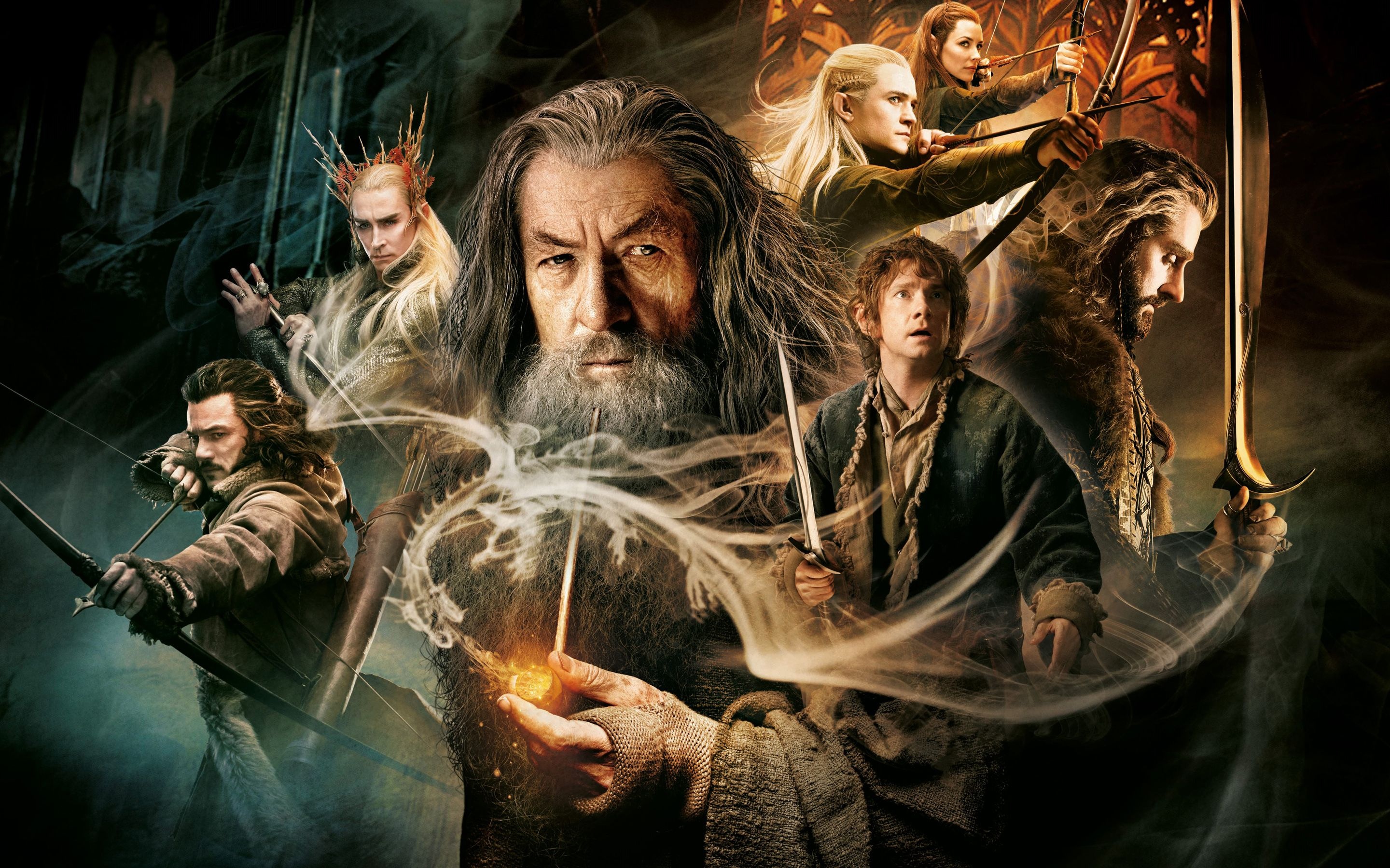 Hobbits, Lord of the Rings universe, Adventure and magic, Fascinating backgrounds, 2880x1800 HD Desktop