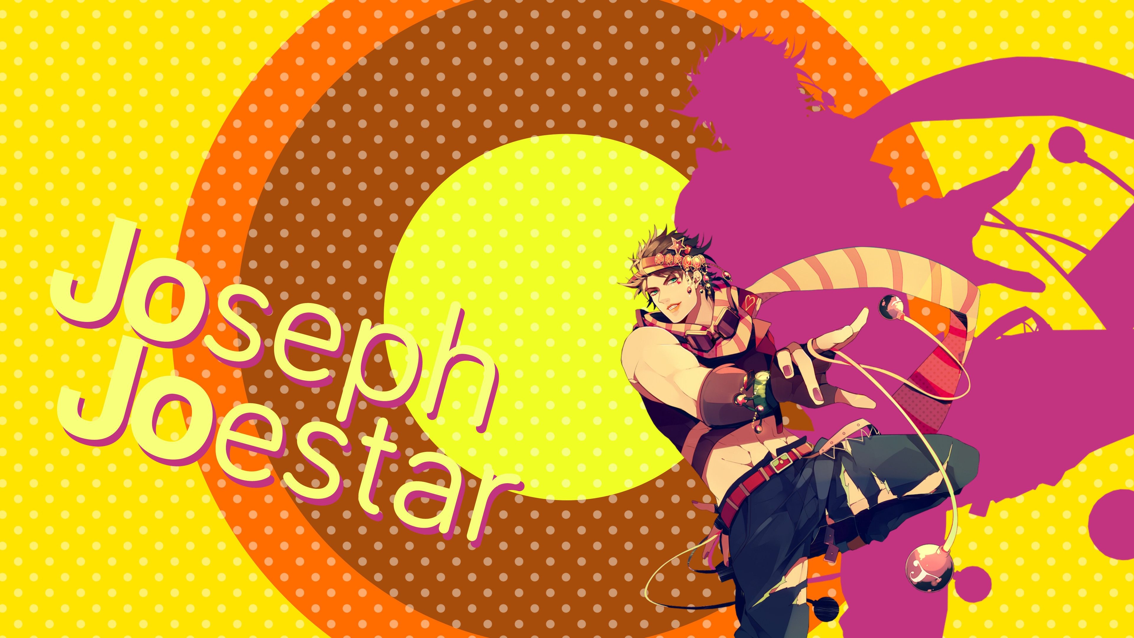 Joseph Joestar, Joseph Joestar text, Clacker Volley, 4K Desktop wallpaper