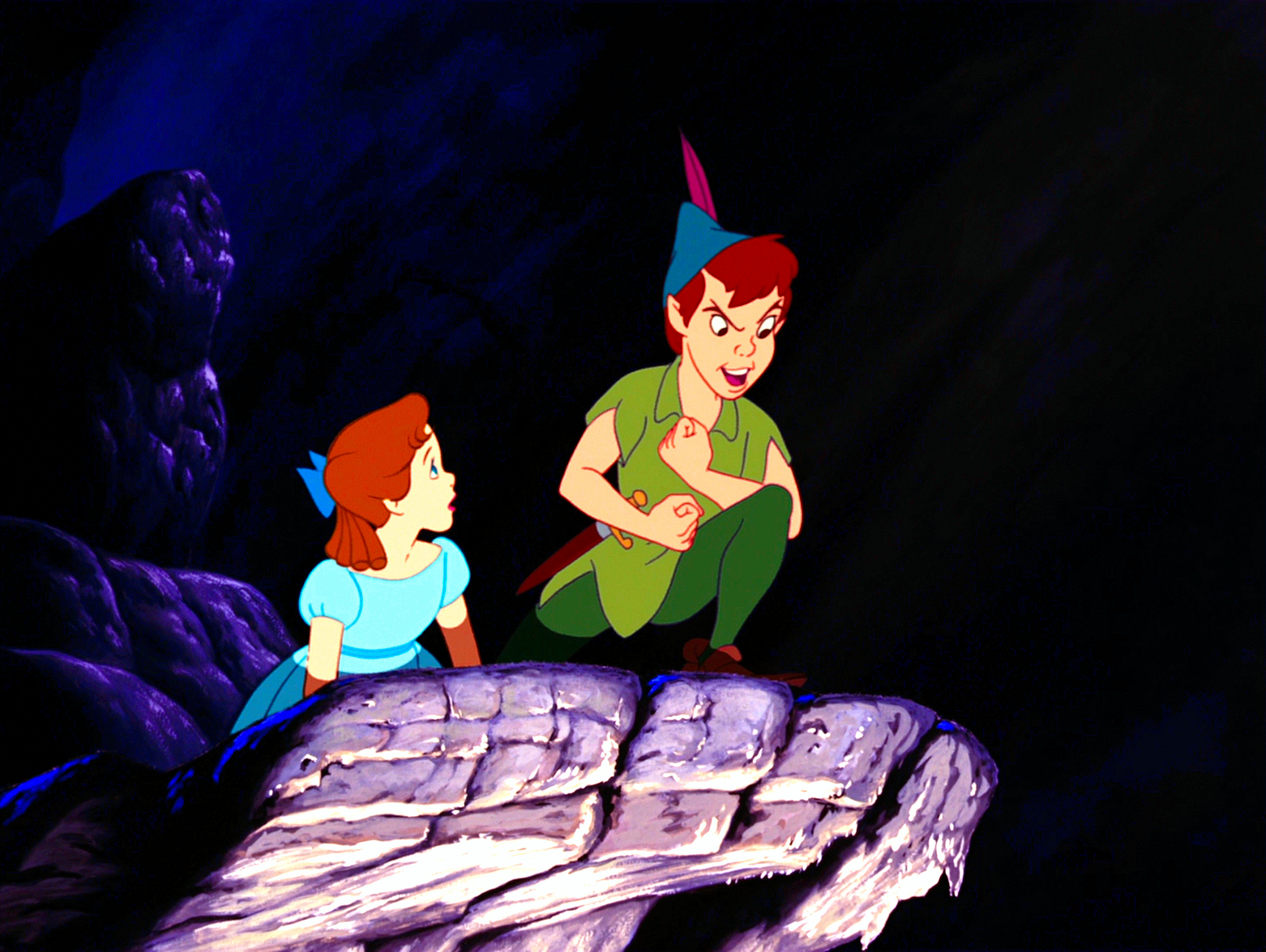 Peter Pan, Wendy Darling, Skull Rock cave, HD Desktop wallpaper