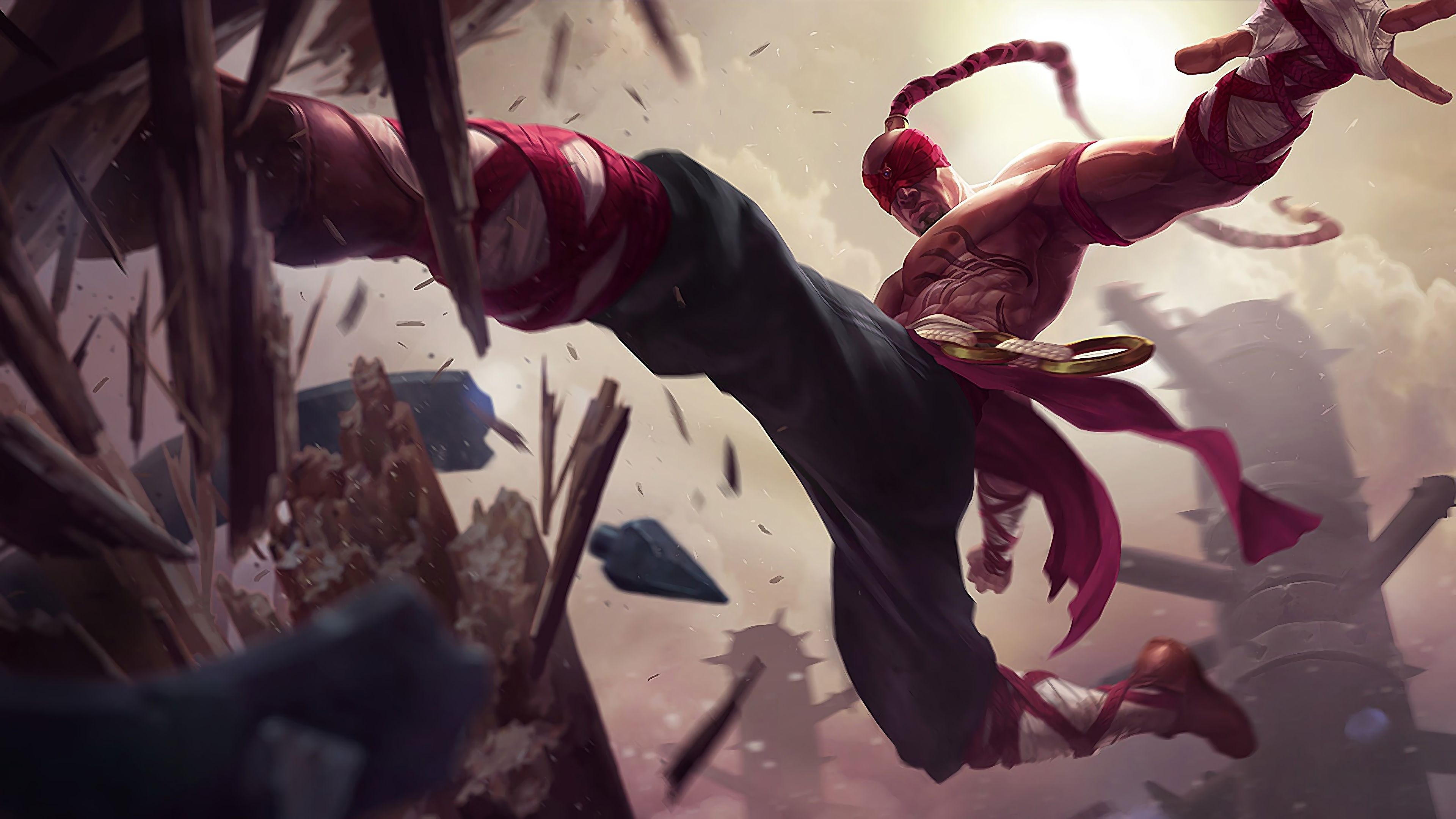 Lee Sin (LoL), Splash art, Play League of Legends, 3840x2160 4K Desktop