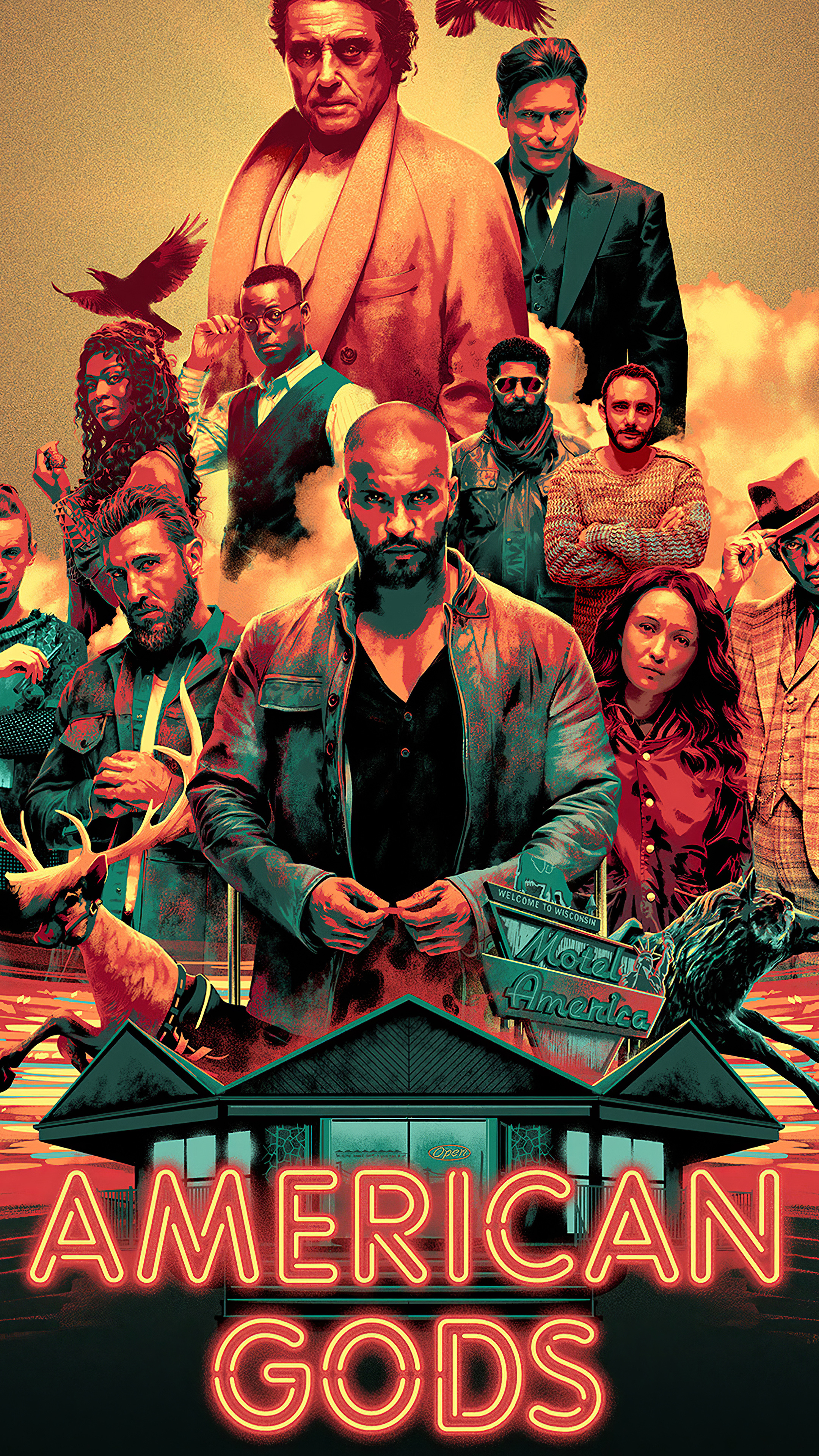 American Gods 4K, Sony Xperia wallpapers, HD 4K images, Striking photos, 2160x3840 4K Phone