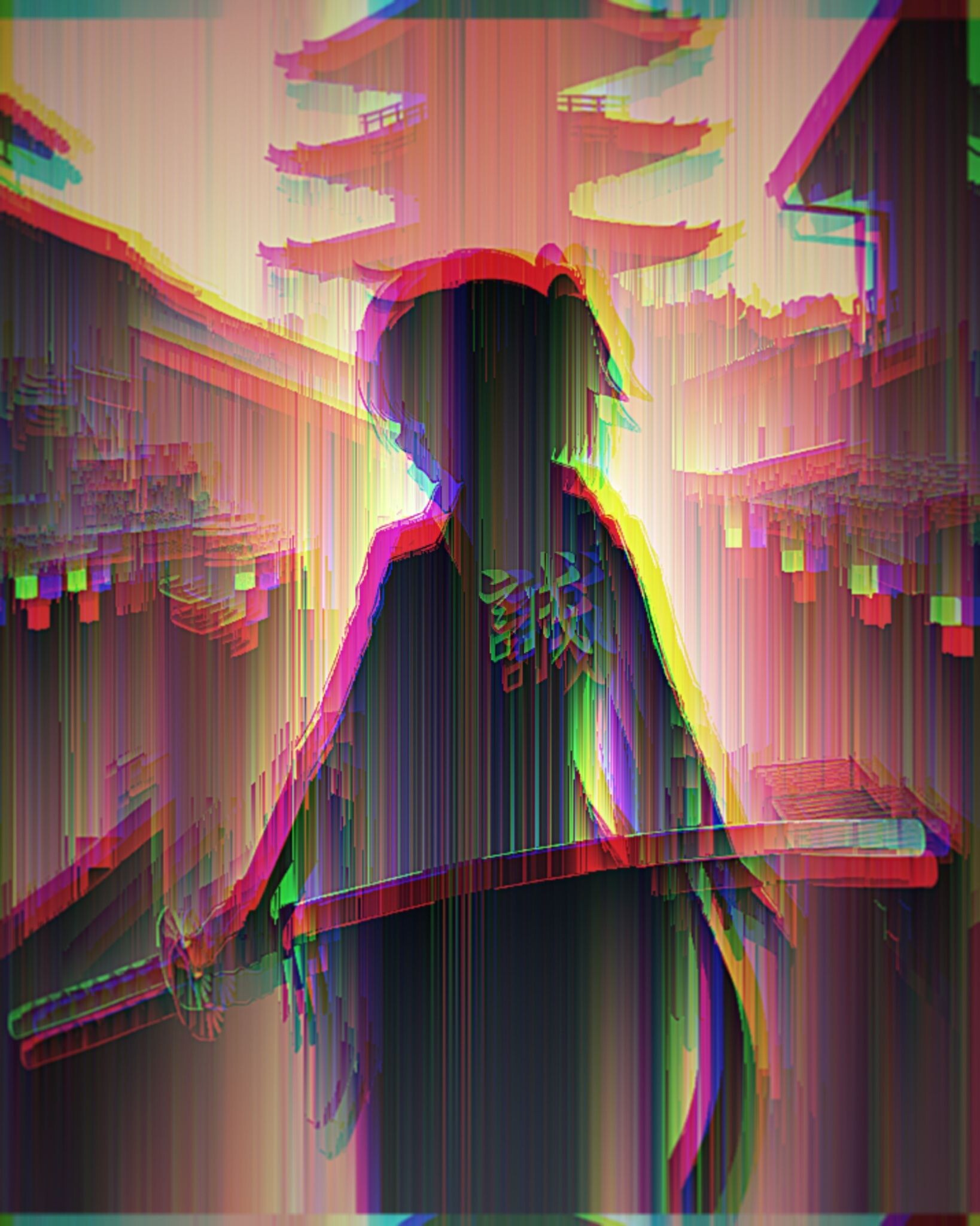 Anime glitch, Vaporwave aesthetic, Abstract wallpapers, iPhone backgrounds, 1640x2050 HD Phone