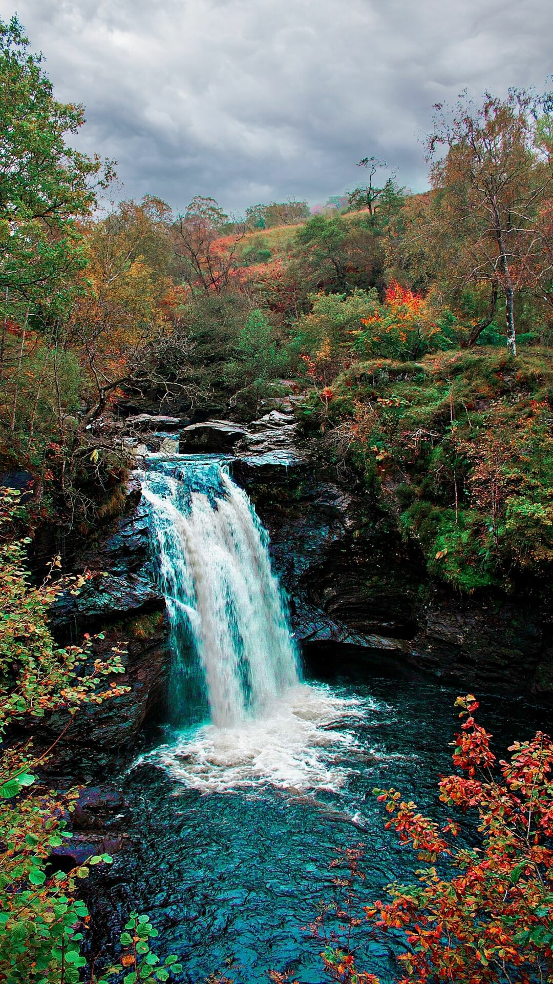 Exquisite waterfall, Top-quality backgrounds, Nature's enchantment, Captivating scenery, 1080x1920 Full HD Phone