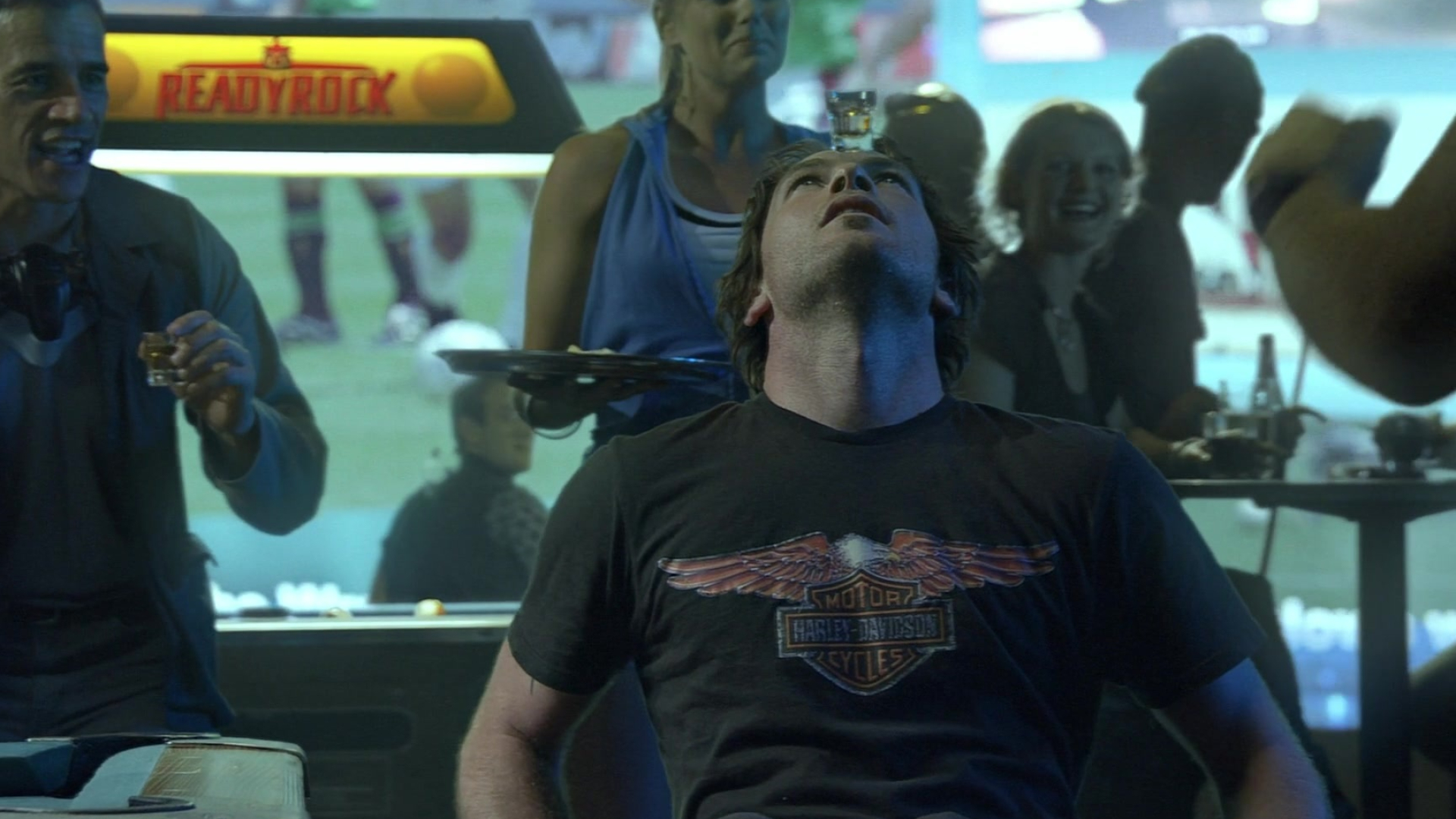 Sam Worthington, Harley Davidson motorcycles t-shirt, Jake Sully, Avatar 2009, 1920x1080 Full HD Desktop