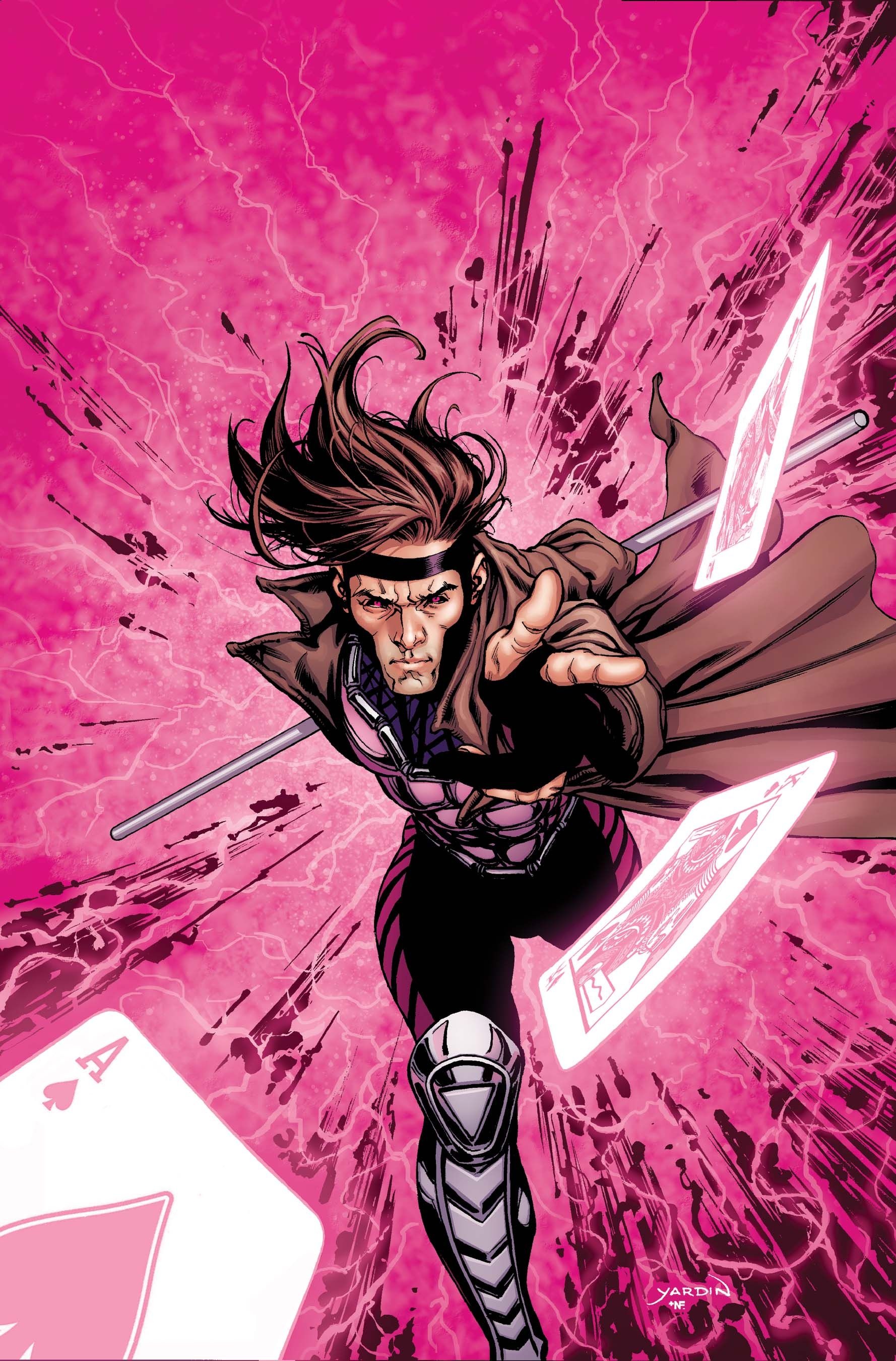 Gambit, Marvel Comics, Comic book hero, Intricate artwork, 1780x2700 HD Phone