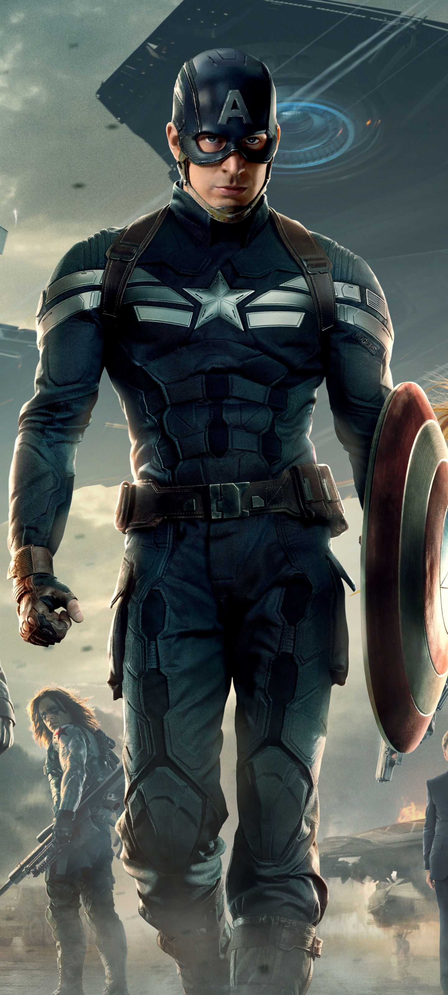 Winter Soldier, Captain America, Official movie stills, Thriller, 1440x3200 HD Phone