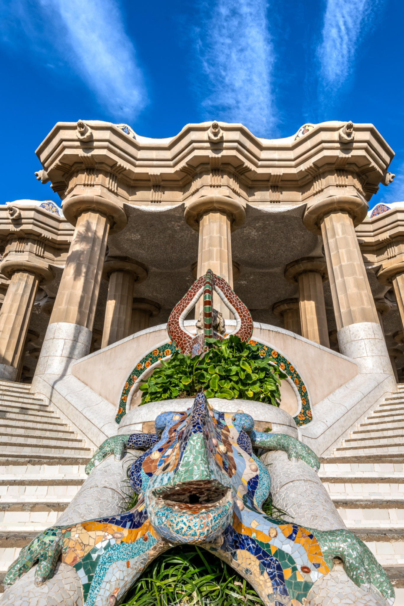 Parc Guell, Barcelona travel, Stefano Politi Markovina, Vibrant photo shoots, 1370x2050 HD Phone