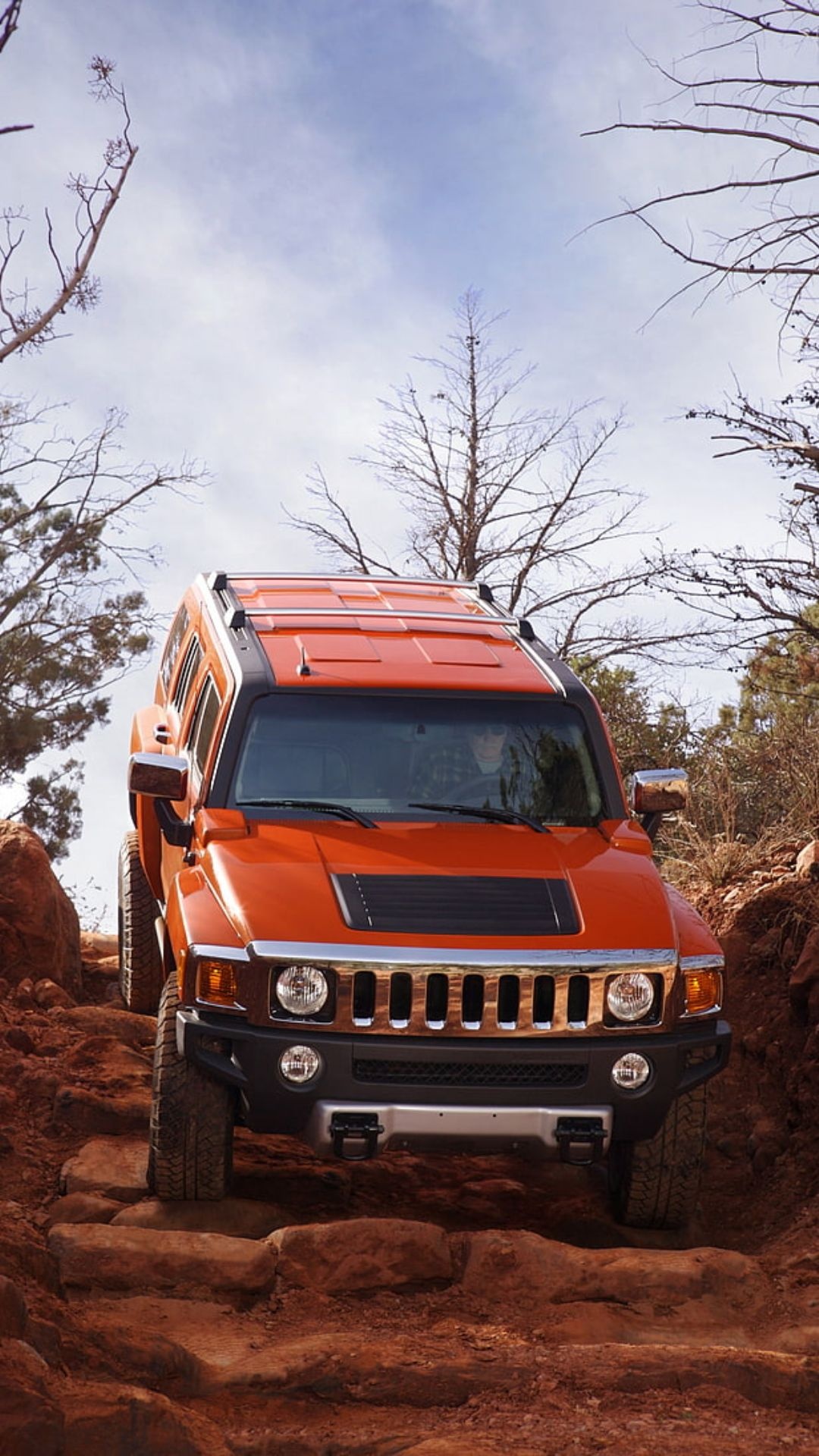 Off-road Descent, Hummer H3 Wallpaper, 1080x1920 Full HD Phone