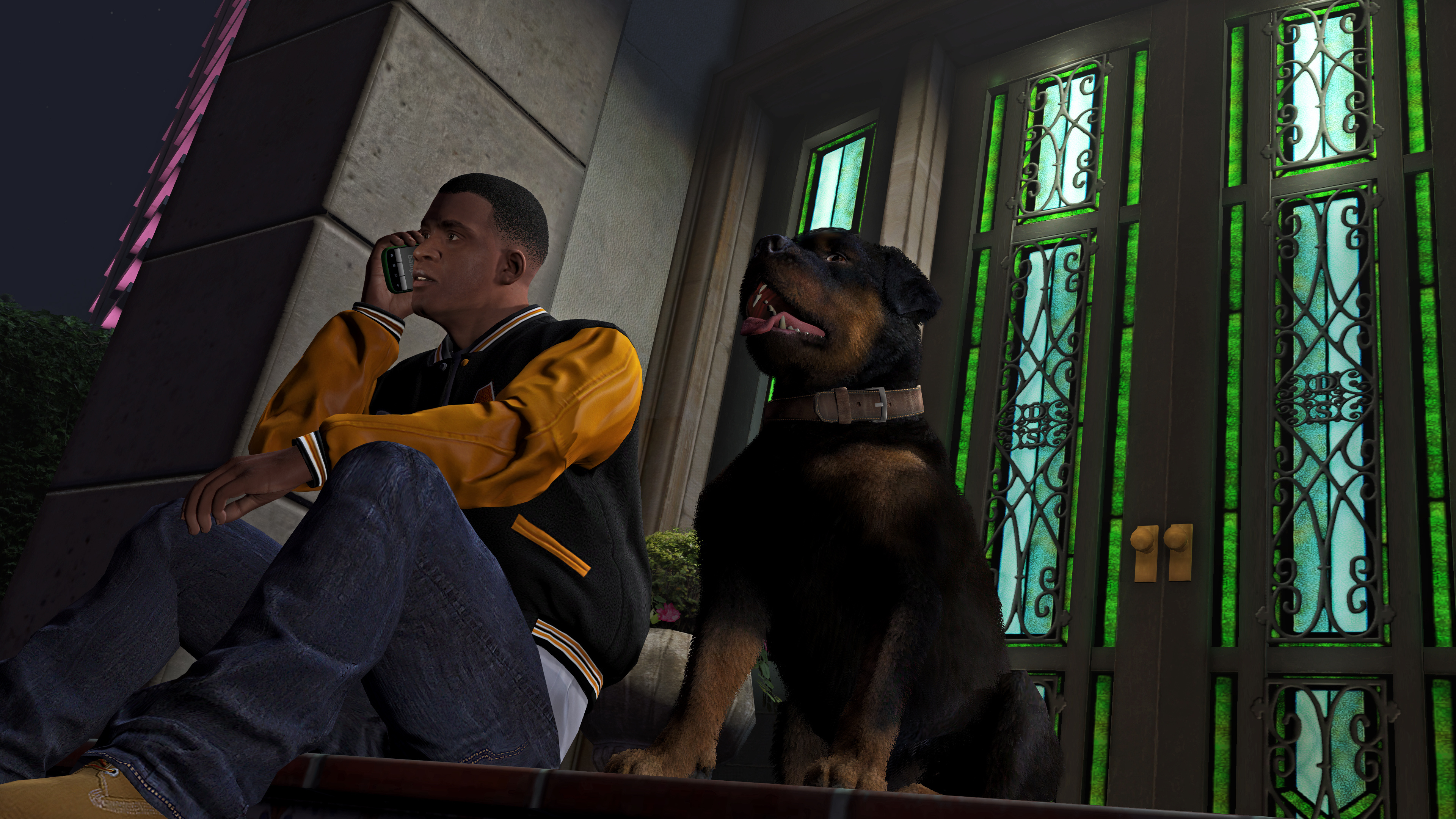 Chop and Franklin, Grand Theft Auto Wallpaper, 3840x2160 4K Desktop