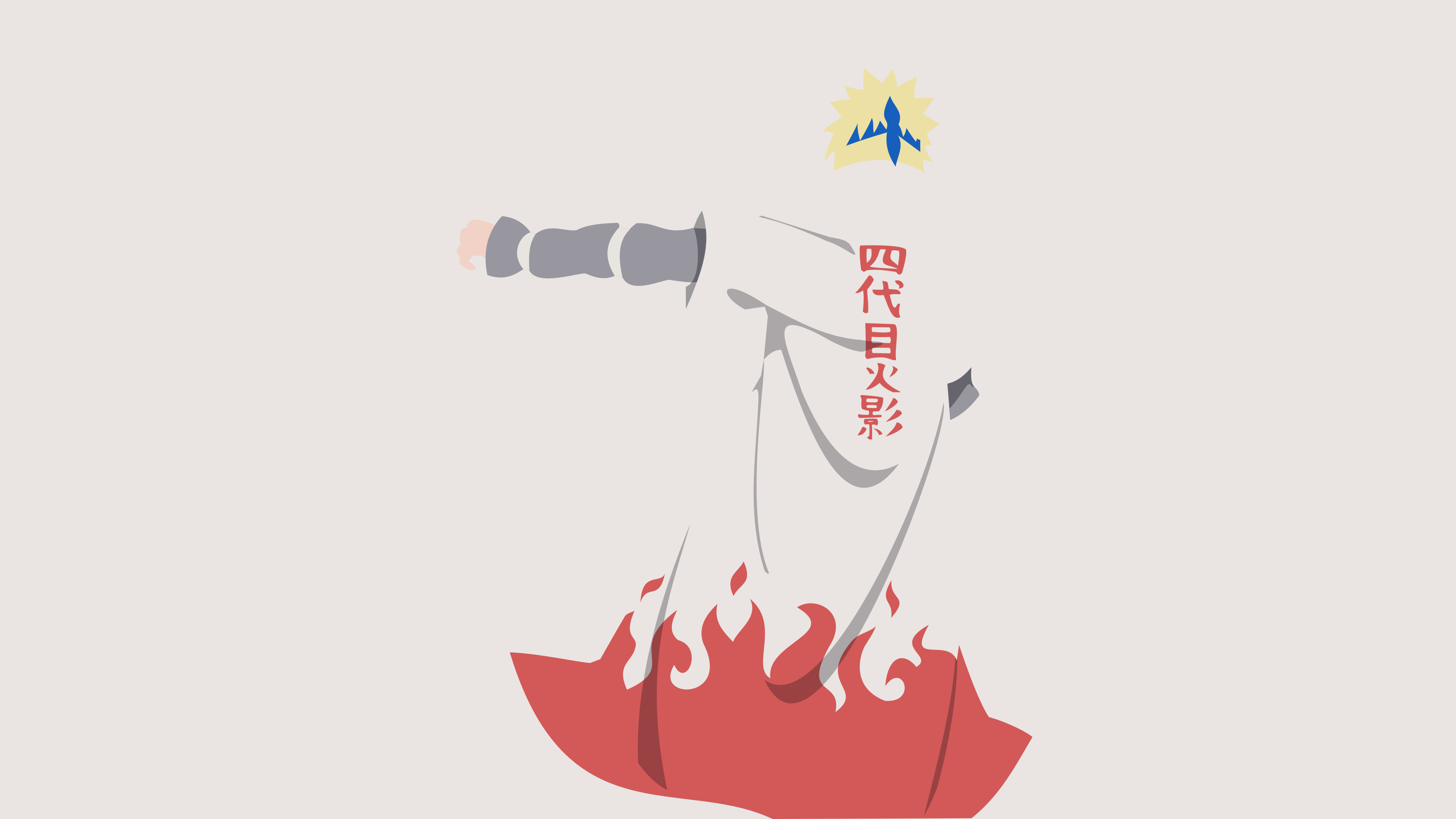 Minato Namikaze, Fourth Hokage haori, Flying Raijin kunai, 4K Desktop wallpaper