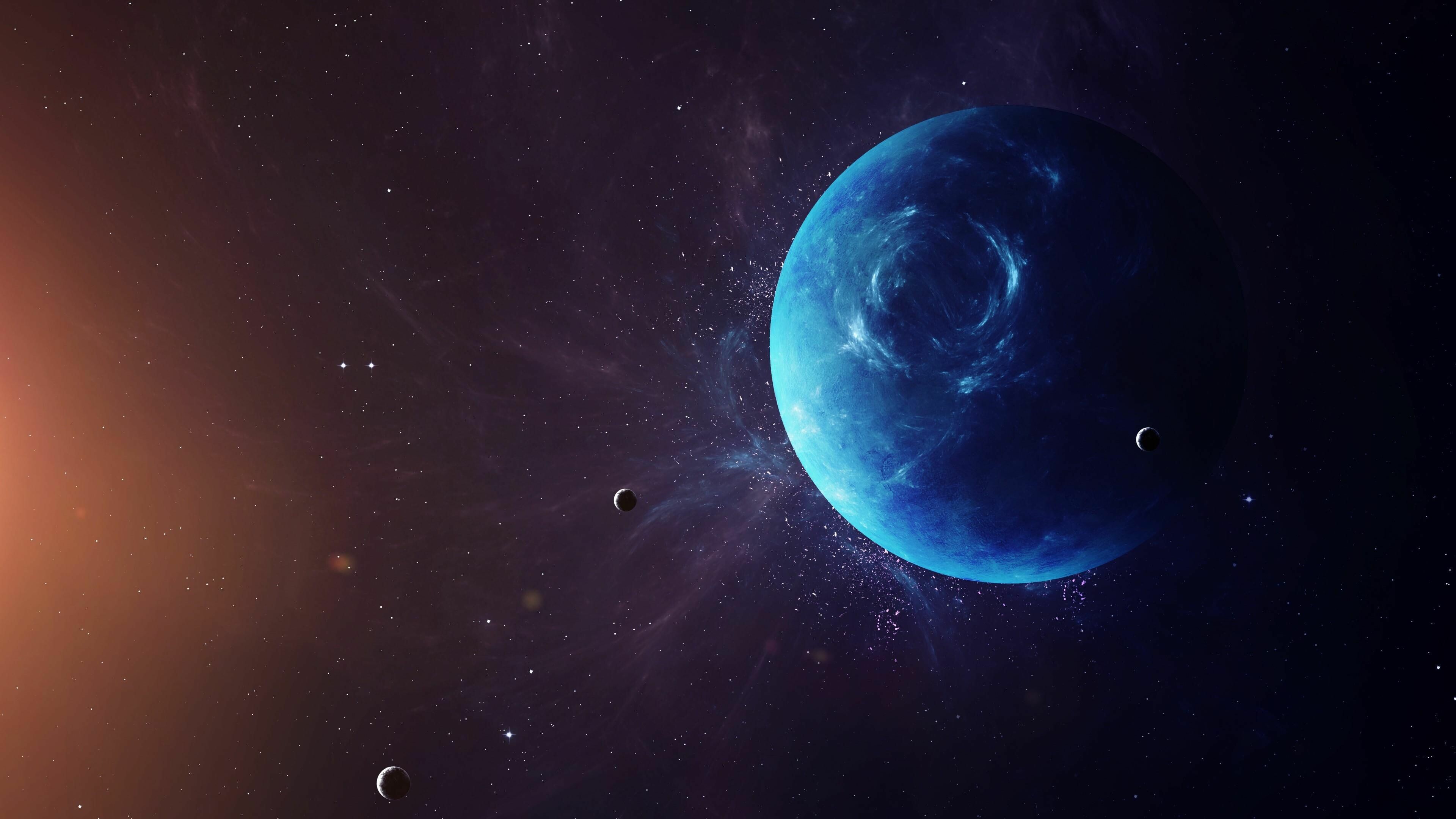 Moons of Neptune, Neptune Wallpaper, 3840x2160 4K Desktop