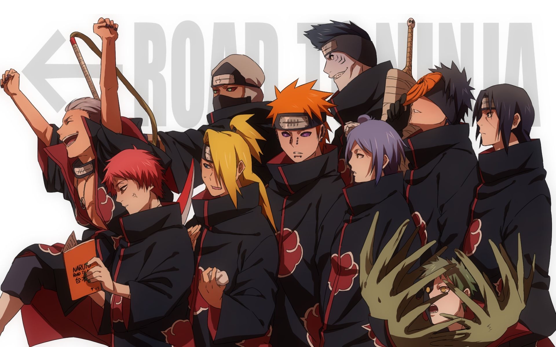 Akatsuki members, Pain, Itachi Uchiha, Road to Ninja, Deidara, HD Desktop wallpaper