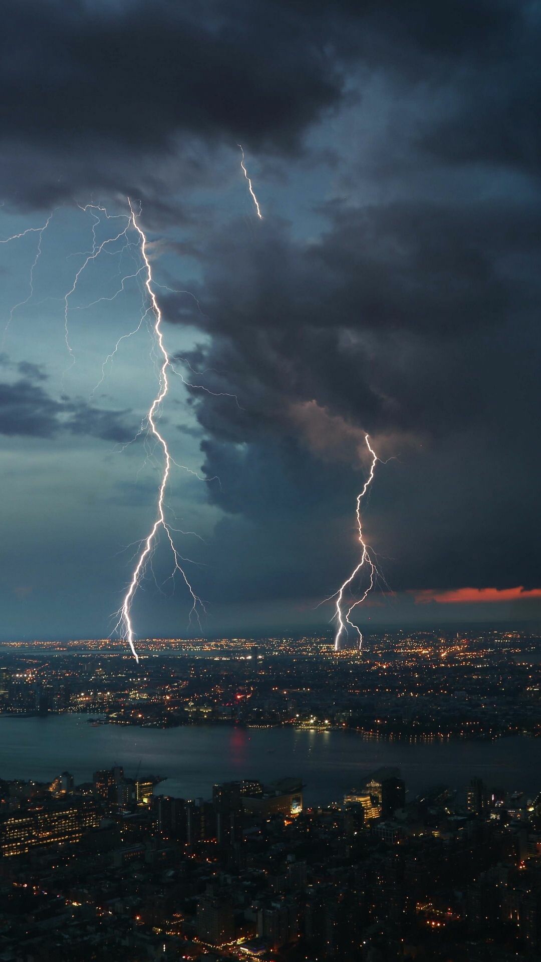 Lightning, Rain Wallpaper, 1080x1920 Full HD Phone