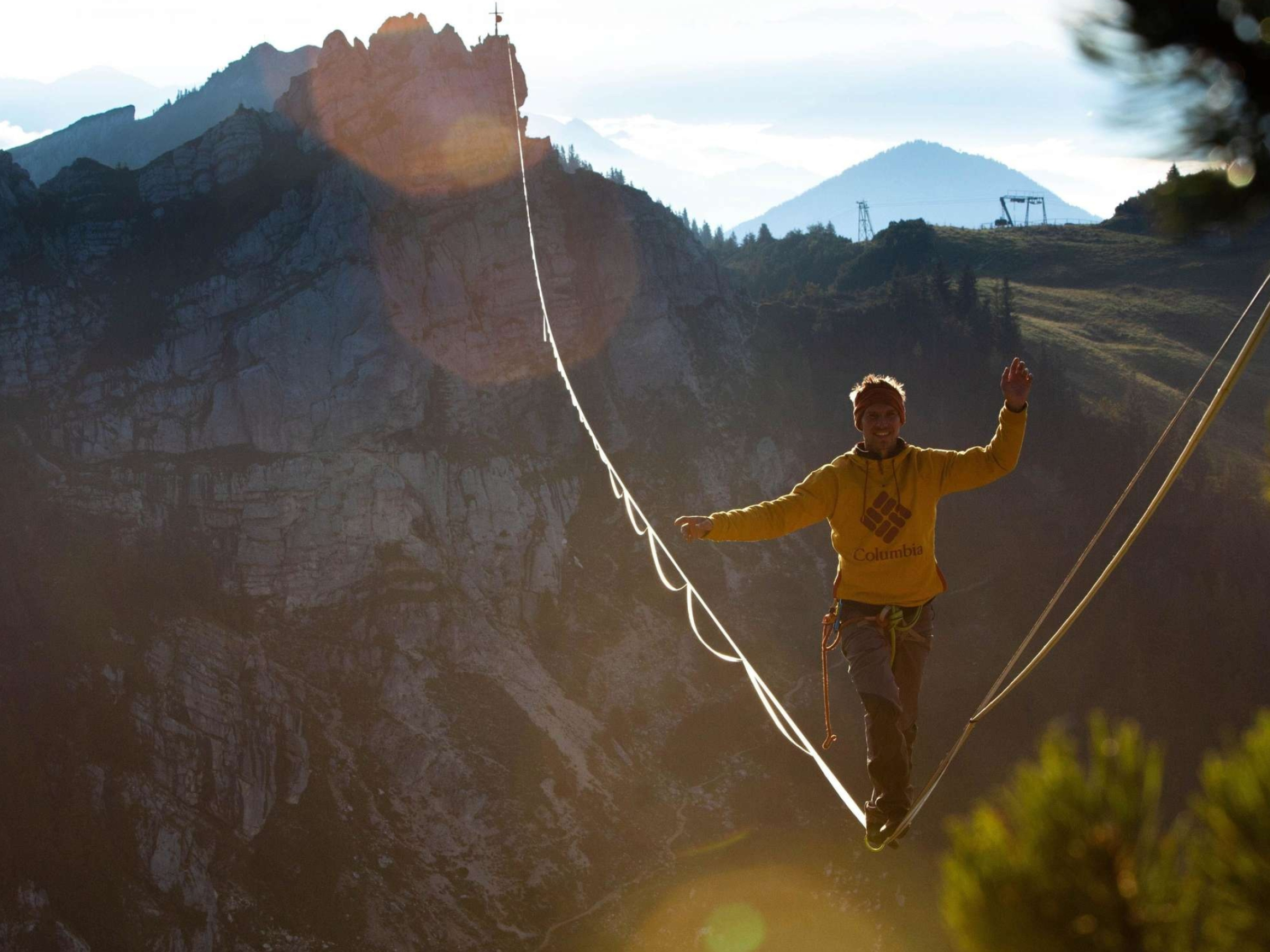 Wendelstein Brannenburg, Longest highline, Bavaria, Slackline, 2400x1800 HD Desktop