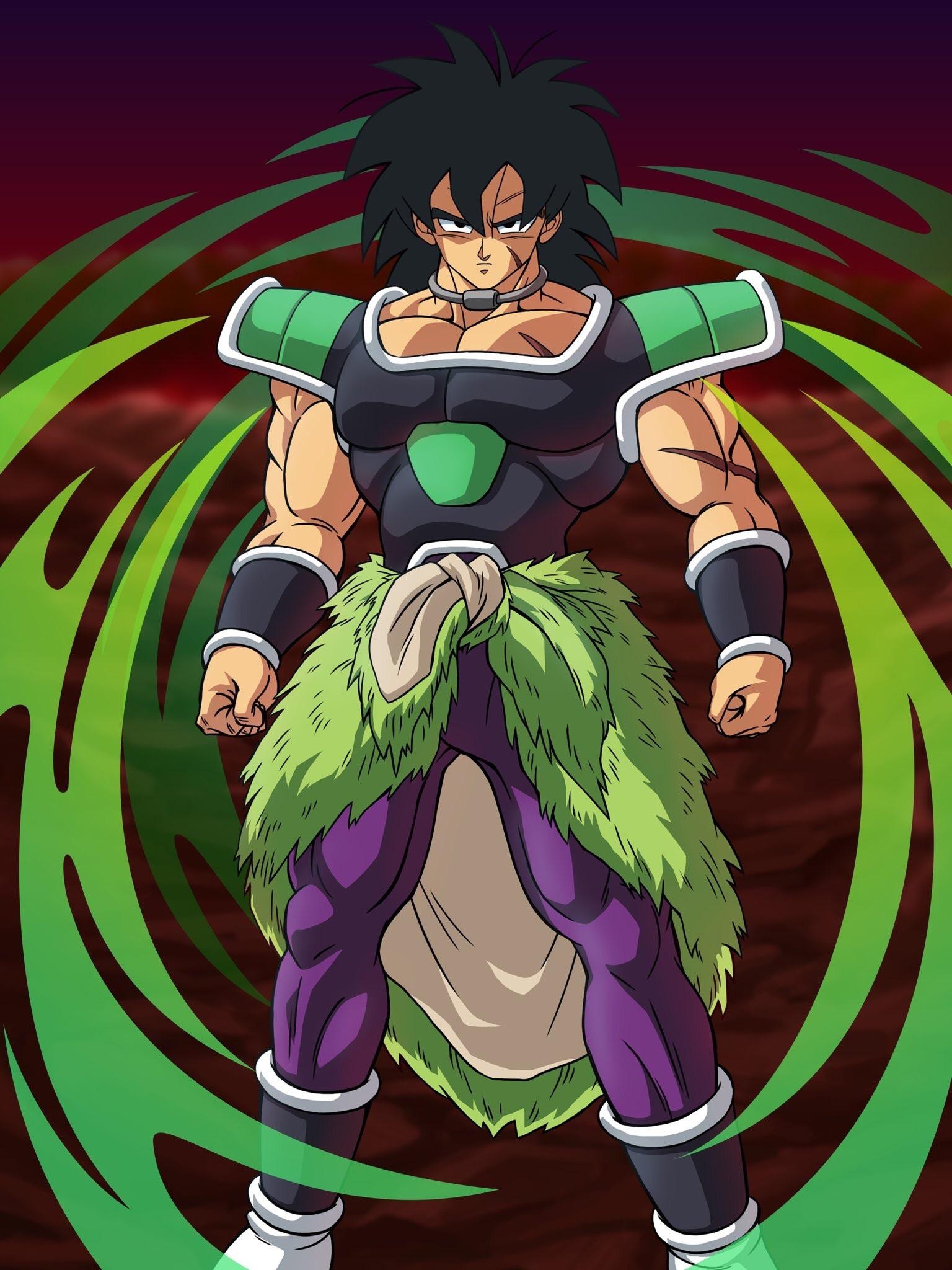 Broly (Dragon Ball Super), Ba's green fur pelt, Green ki energy aura, HD Phone wallpaper