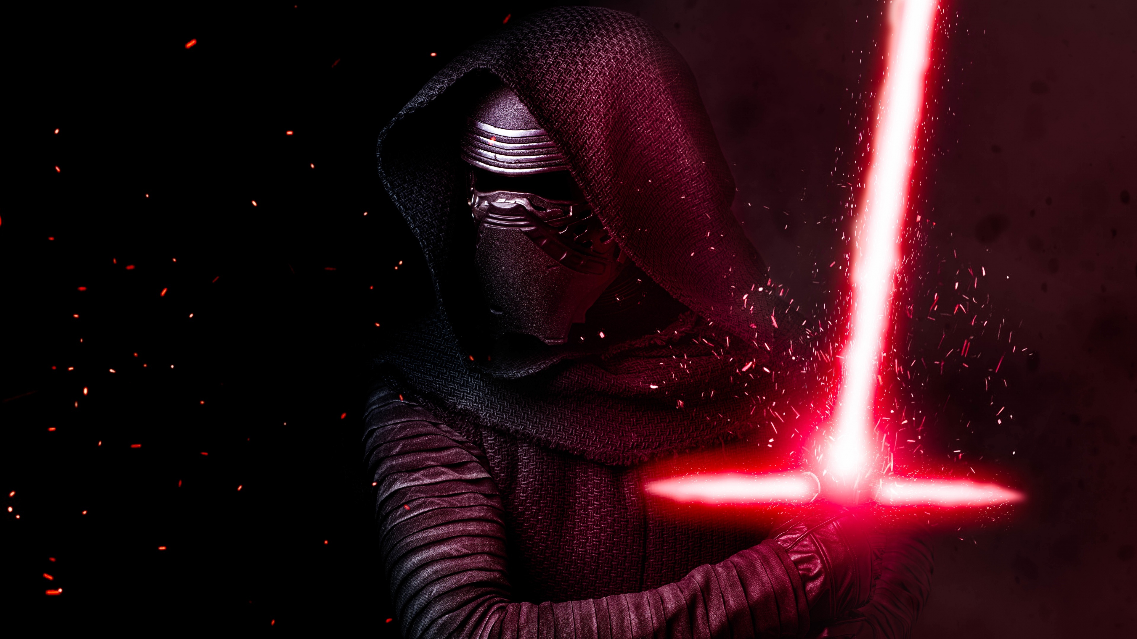 Kylo Ren, Wallpaper, Star Wars, Lightsaber, 3840x2160 4K Desktop