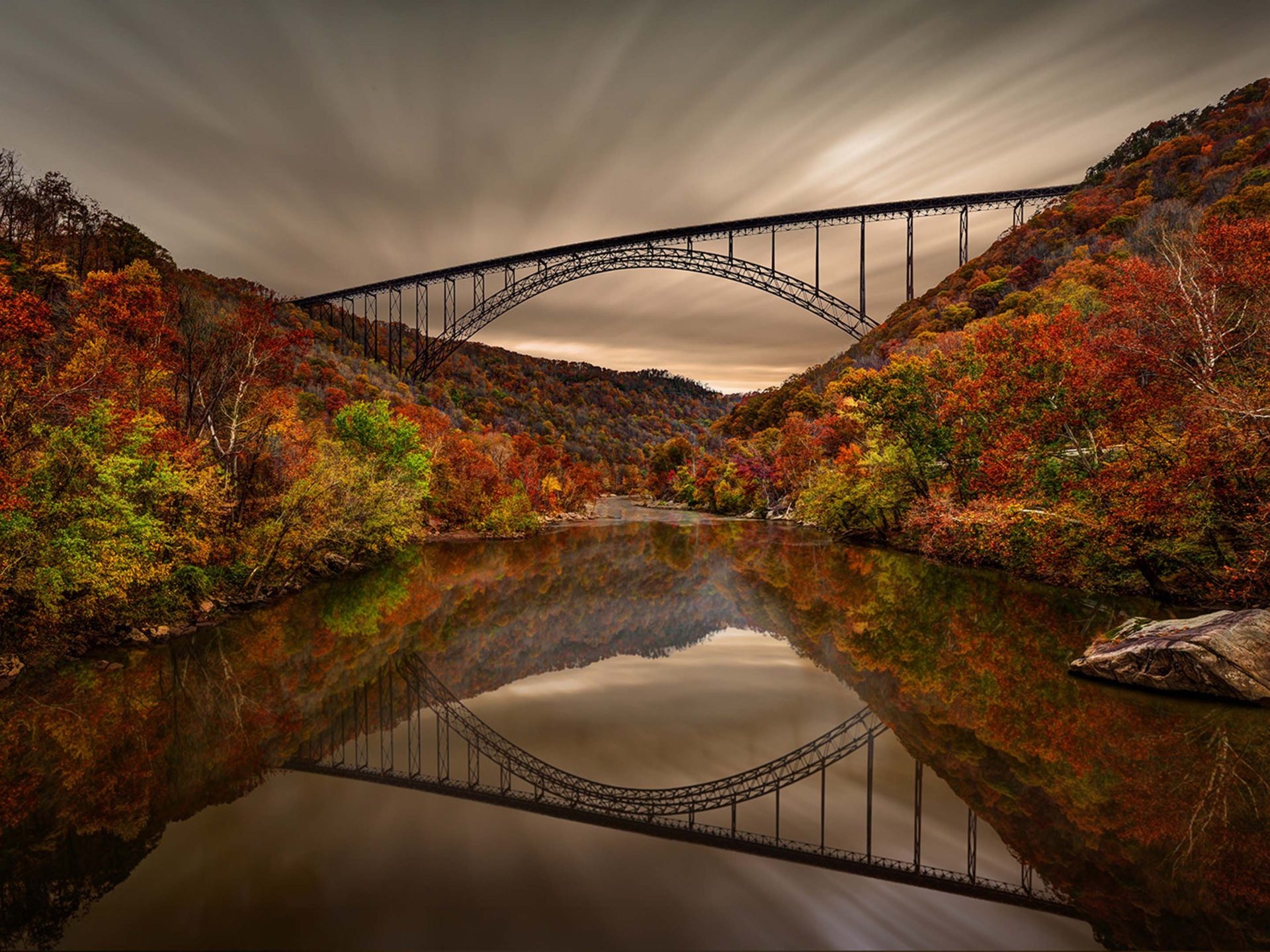 Arch Bridge, Fayette County, New River Gorge, 1920x1440 HD Desktop