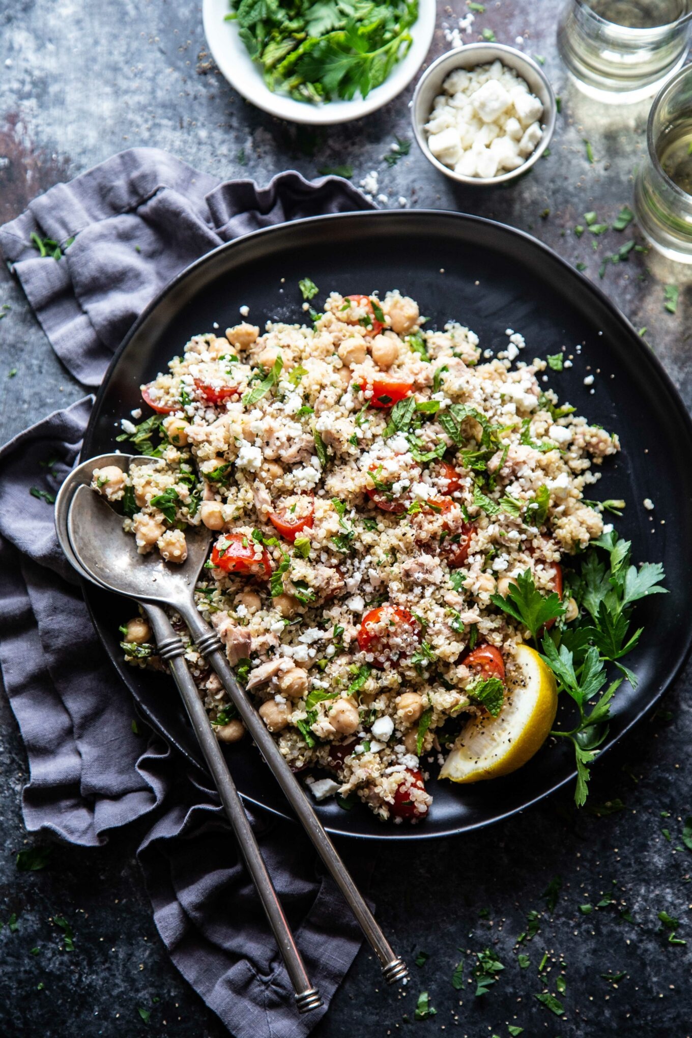 Mediterranean tuna, Quinoa salad, The Curious Plate, 1360x2040 HD Phone