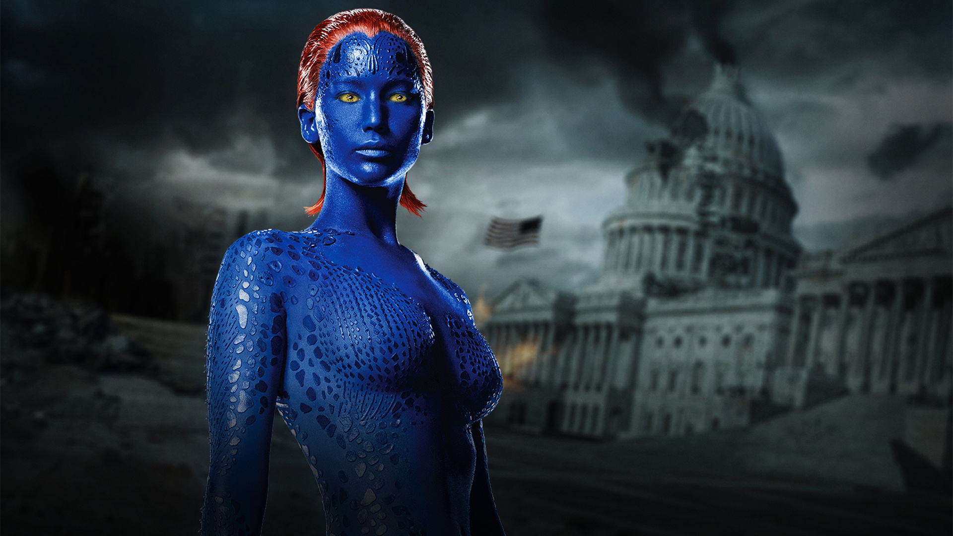 Jennifer Lawrence, Mystique role, X-Men Days of Future Past, 1920x1080 Full HD Desktop