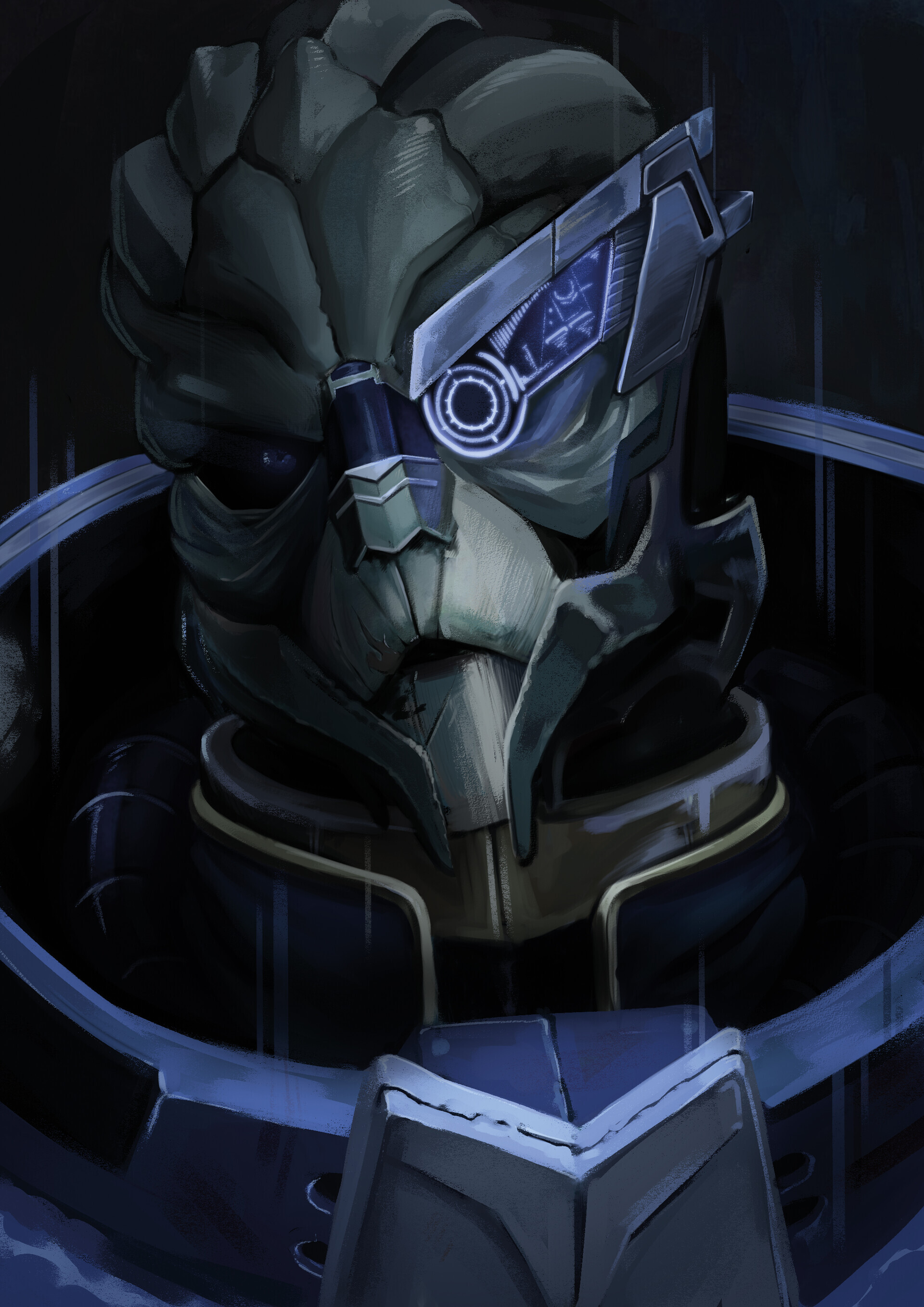 Garrus Vakarian, Artstation, High quality, Background image, 1920x2720 HD Phone