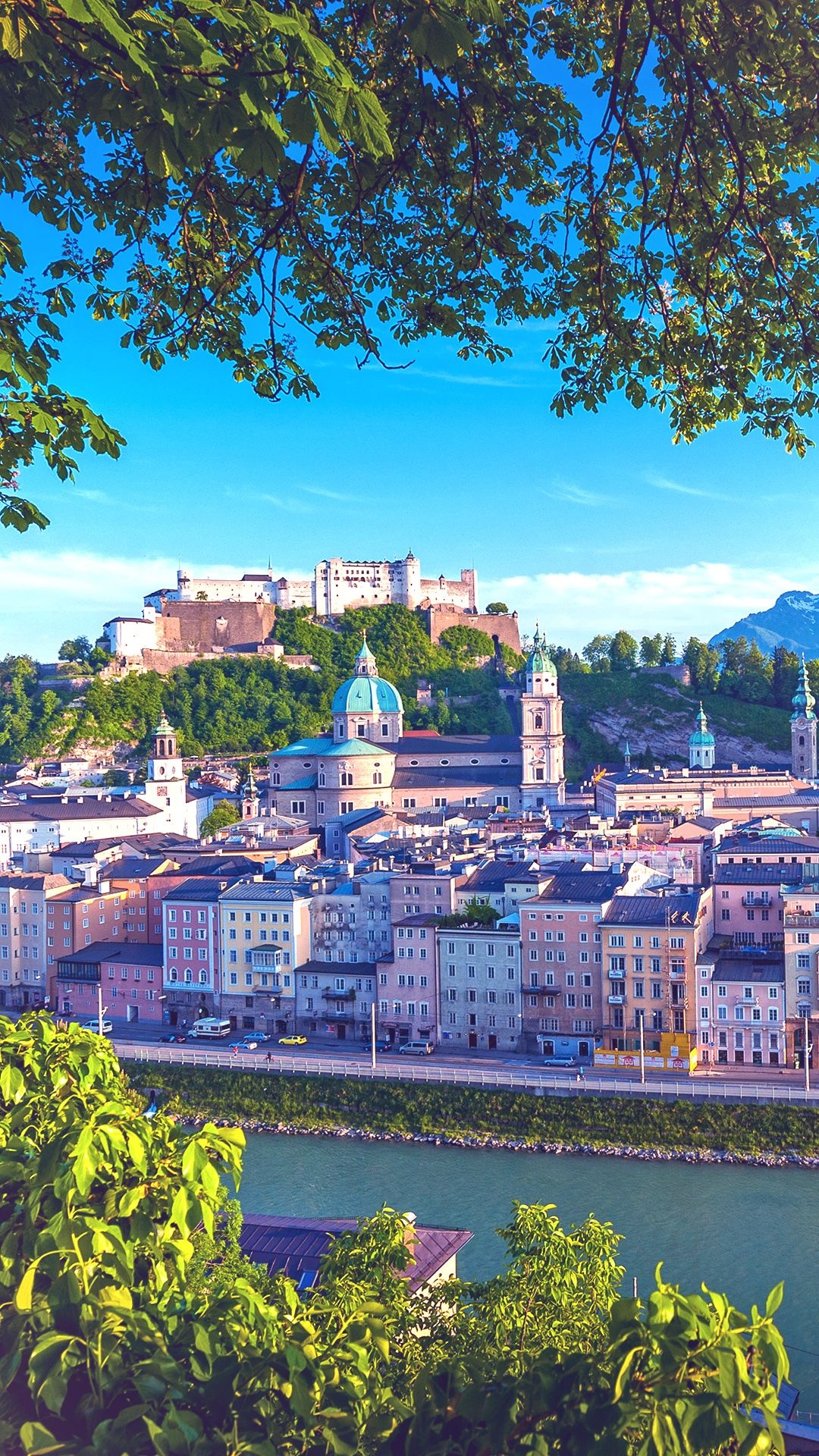 Castle in Salzburg, 4K HD, 1080x1920 Full HD Phone