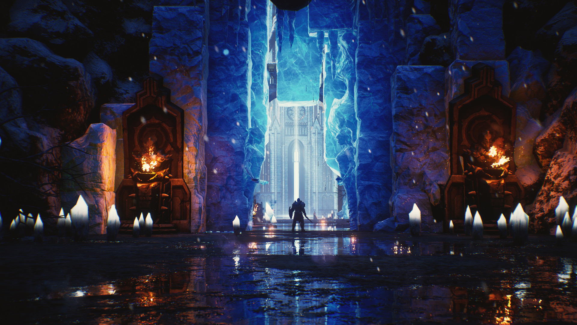 Ice castle, Ice castle artwork, 1920x1080 Full HD Desktop