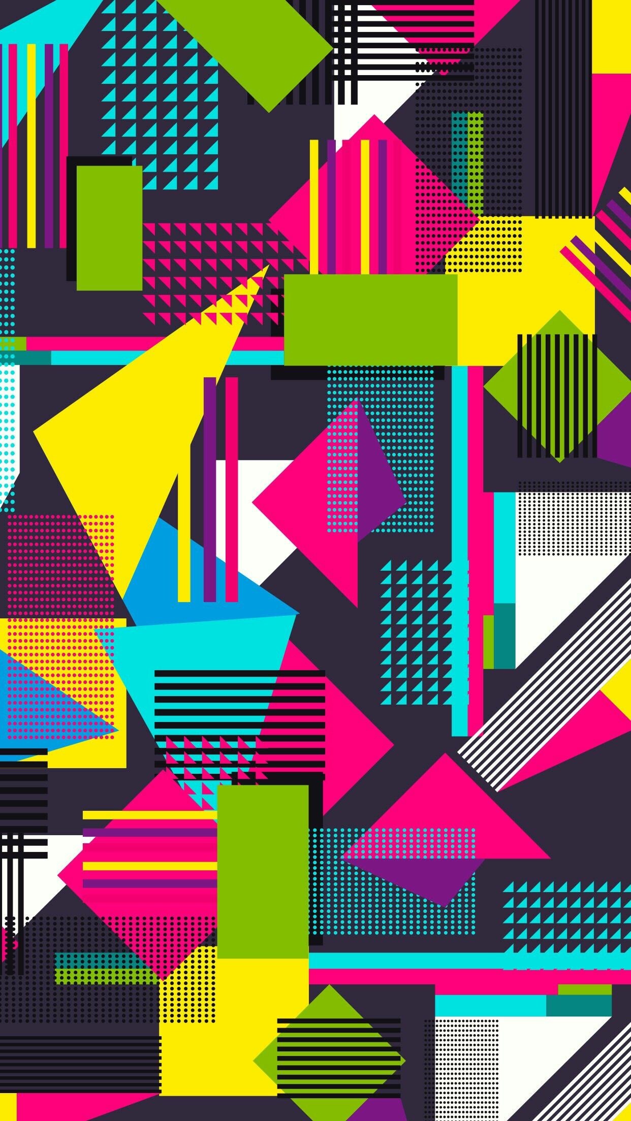Geometric, Pop Art Wallpaper, 1250x2210 HD Phone