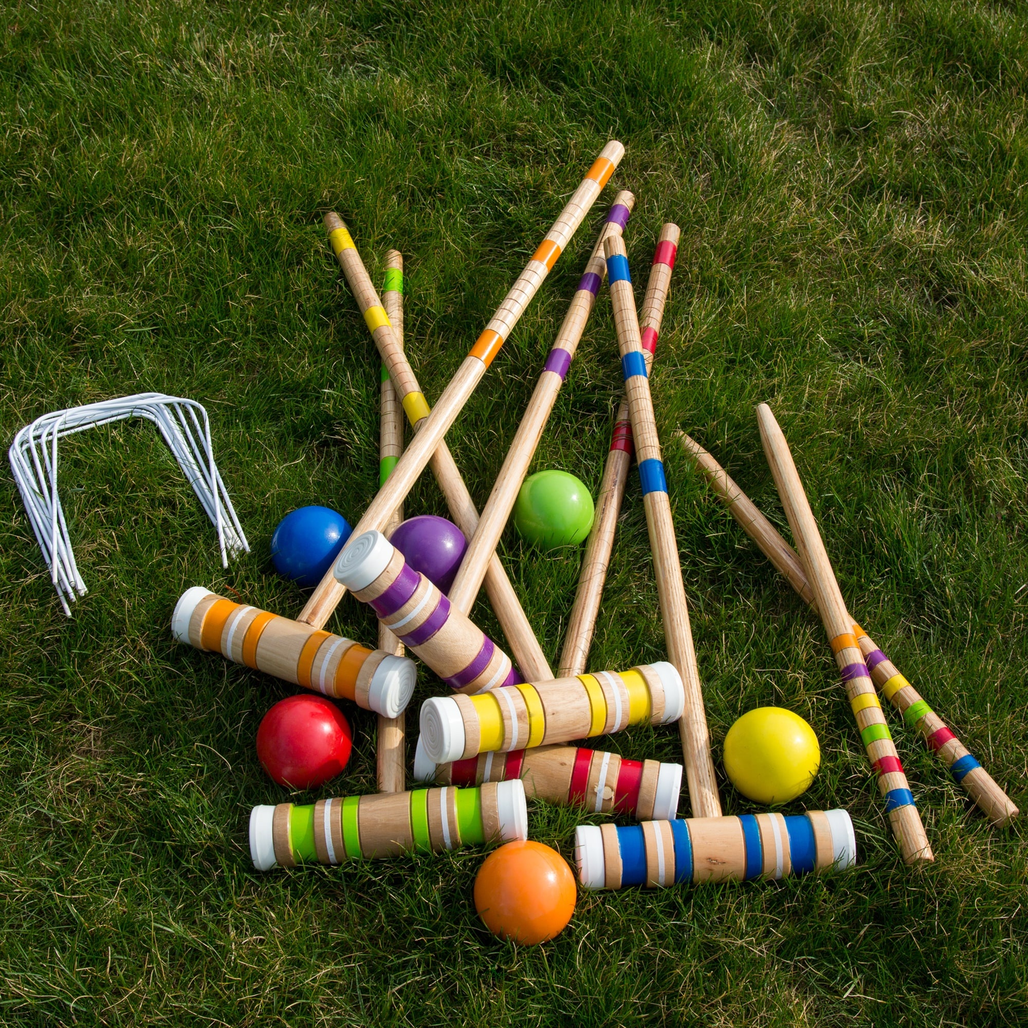 Hey Play croquet set, Multicolor design, Complete game package, Portable and convenient, 2000x2000 HD Phone