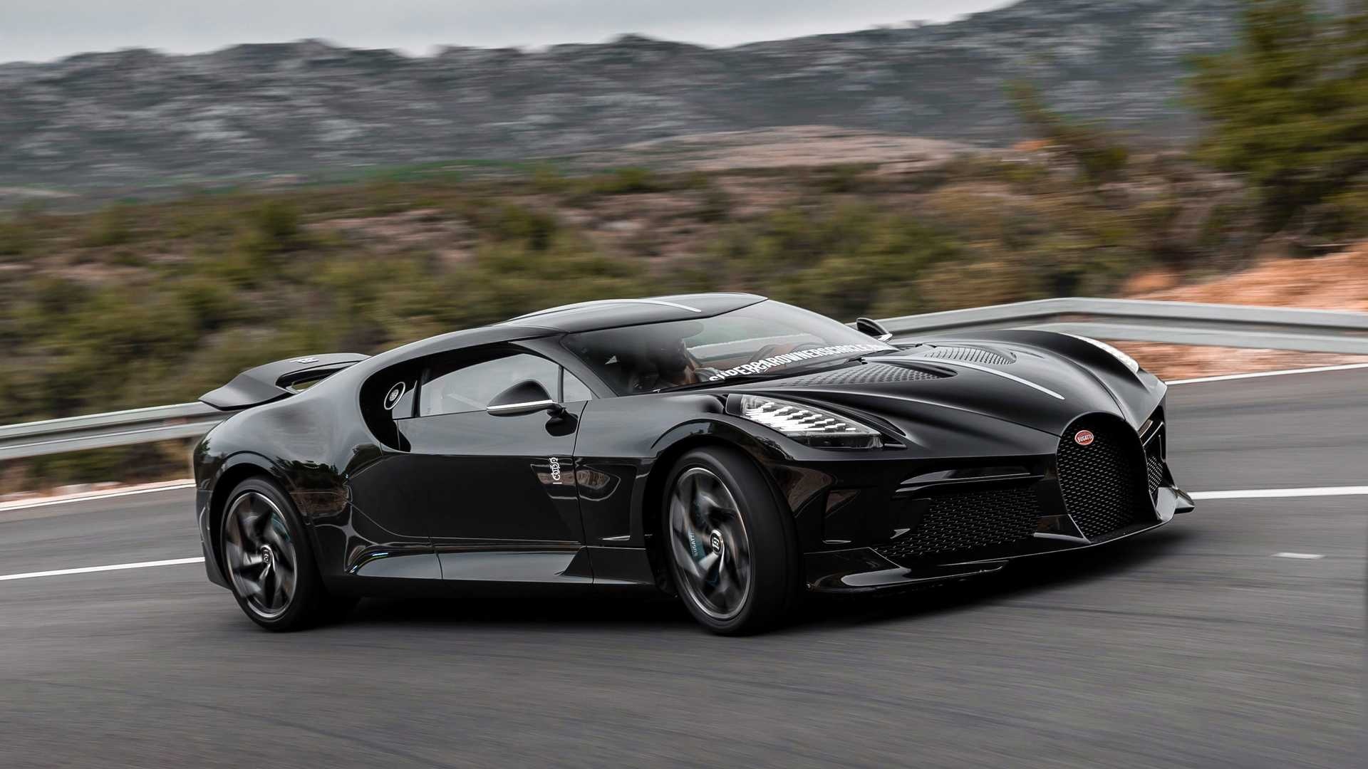 Bugatti La Voiture Noire, SUPERCAR OWNERS CIRCLE, mountain pass road, Full HD Desktop wallpaper