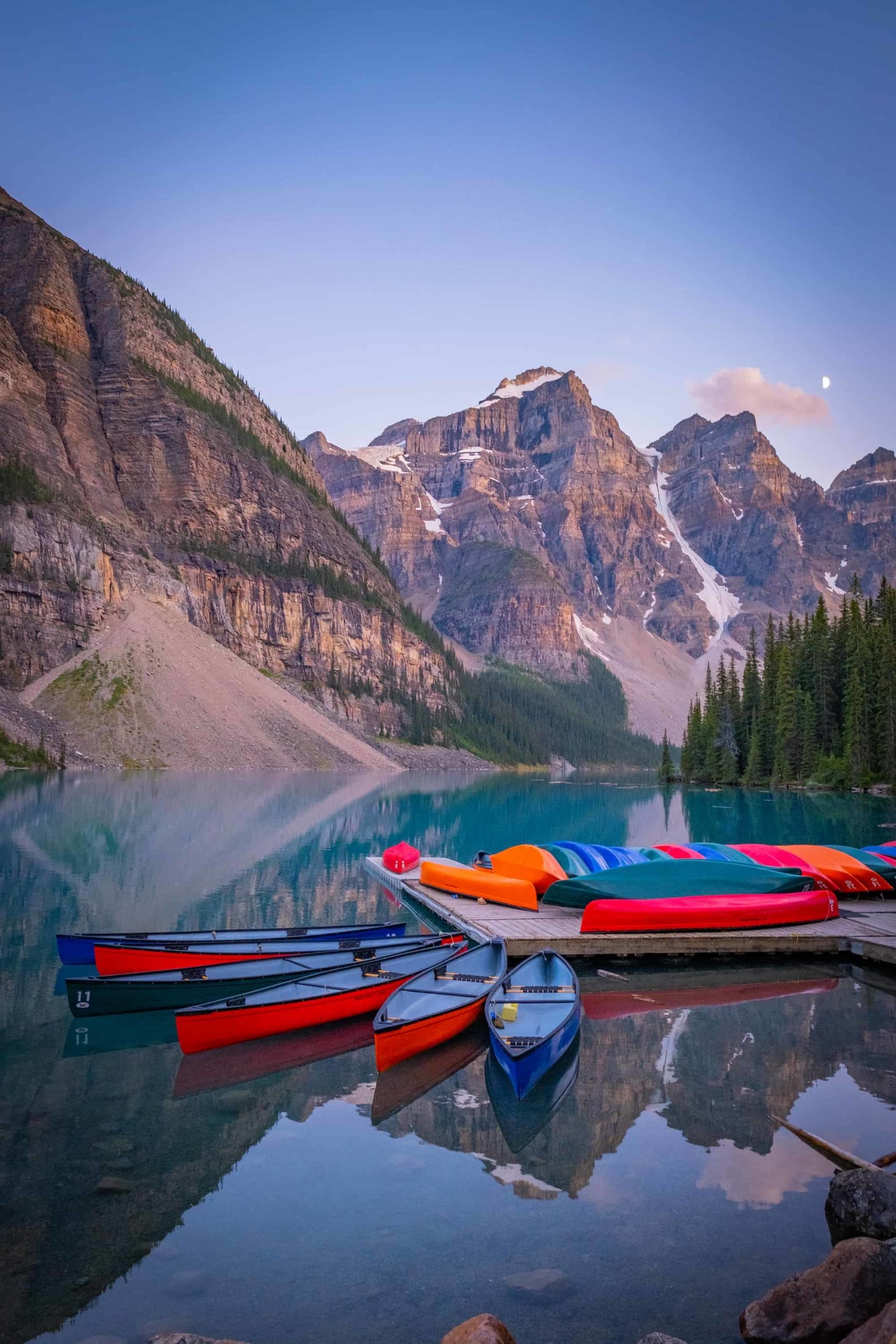 Moraine Lake, Best time to visit, Moraine Lake weather, Stunning landscapes, 1710x2560 HD Phone