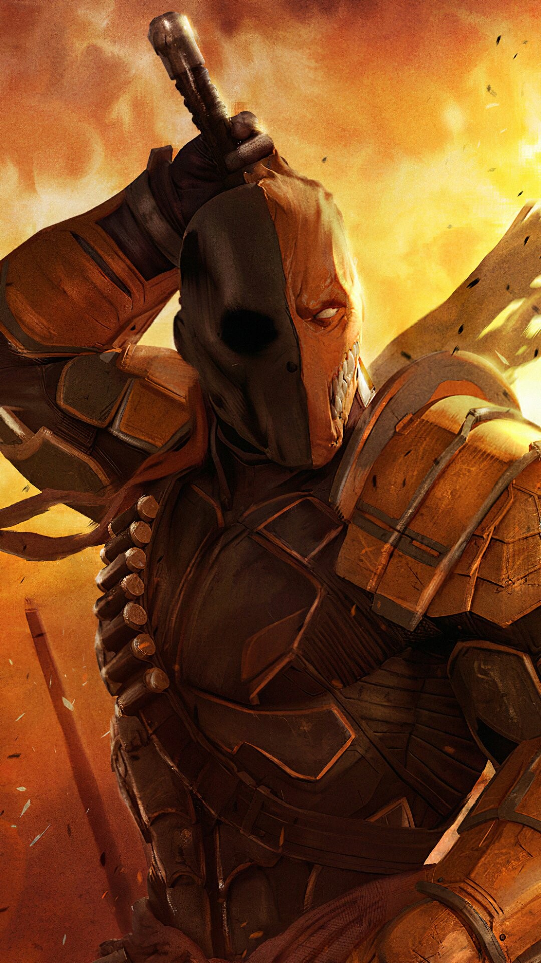 DC Villain, Comics Deathstroke, 1080x1920 Full HD Phone