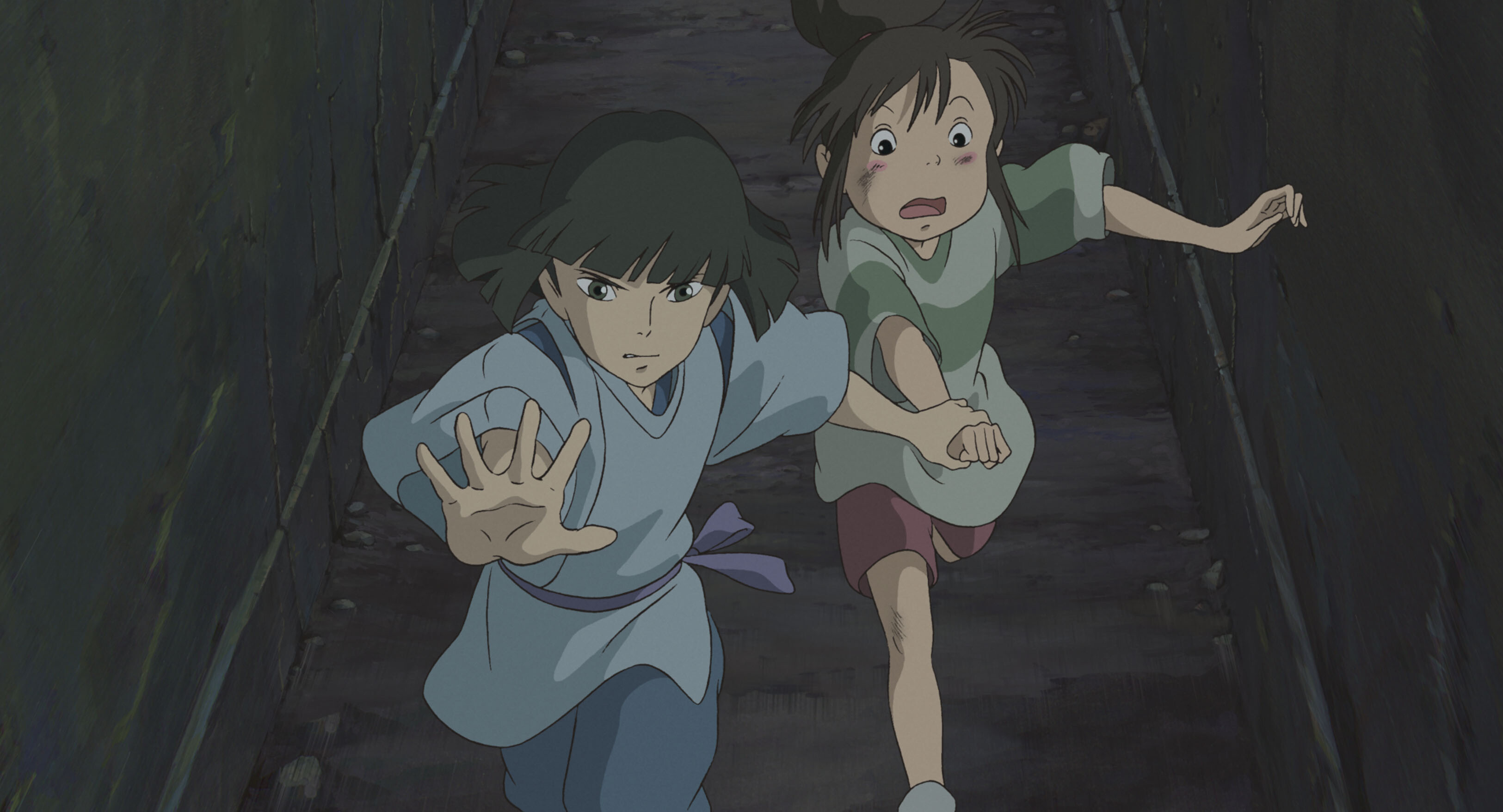 Haku and Chihiro, Spirited Away Wallpaper, 3250x1760 HD Desktop