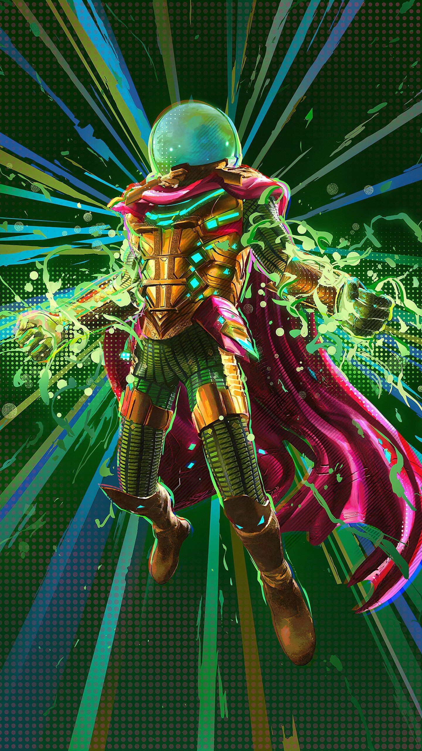 Mysterio, Marvel Villains Wallpaper, 1440x2560 HD Phone