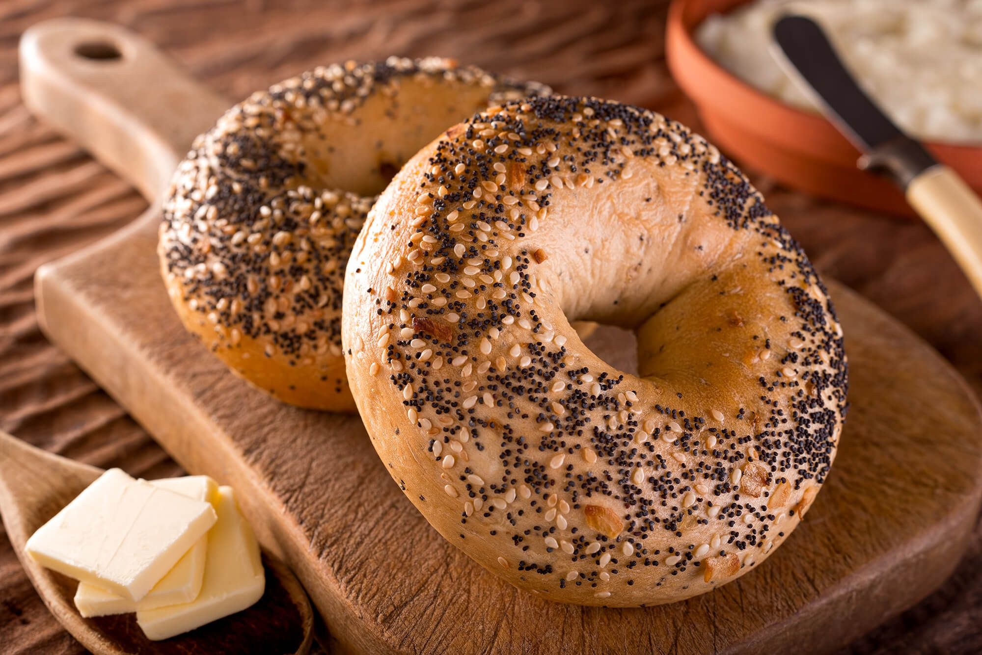 Poppy Seeds, Bagel delicacies, Gourmet toppings, Food photography, 2000x1340 HD Desktop