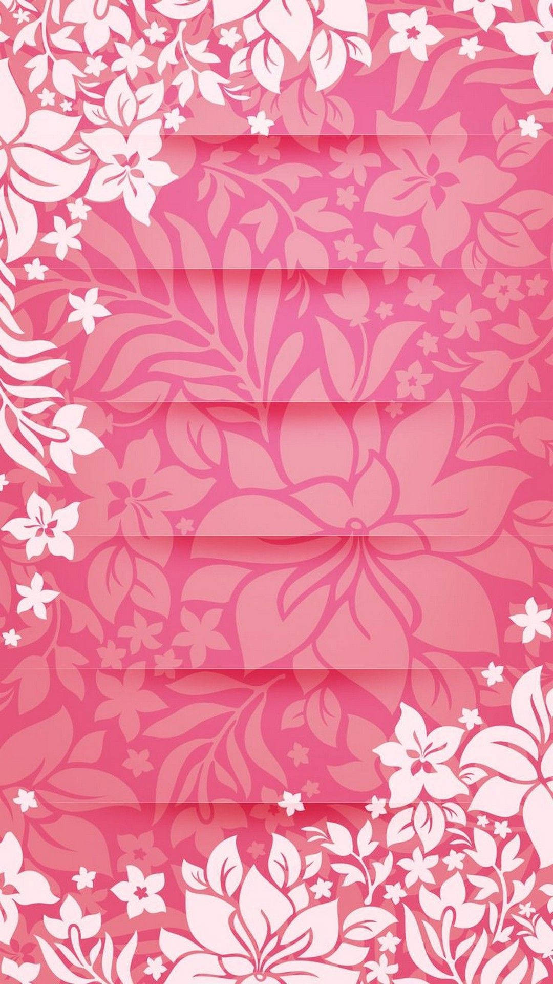 Abstract floral, Girly pattern, Feminine look, White pink, Artistic design, 1080x1920 Full HD Phone