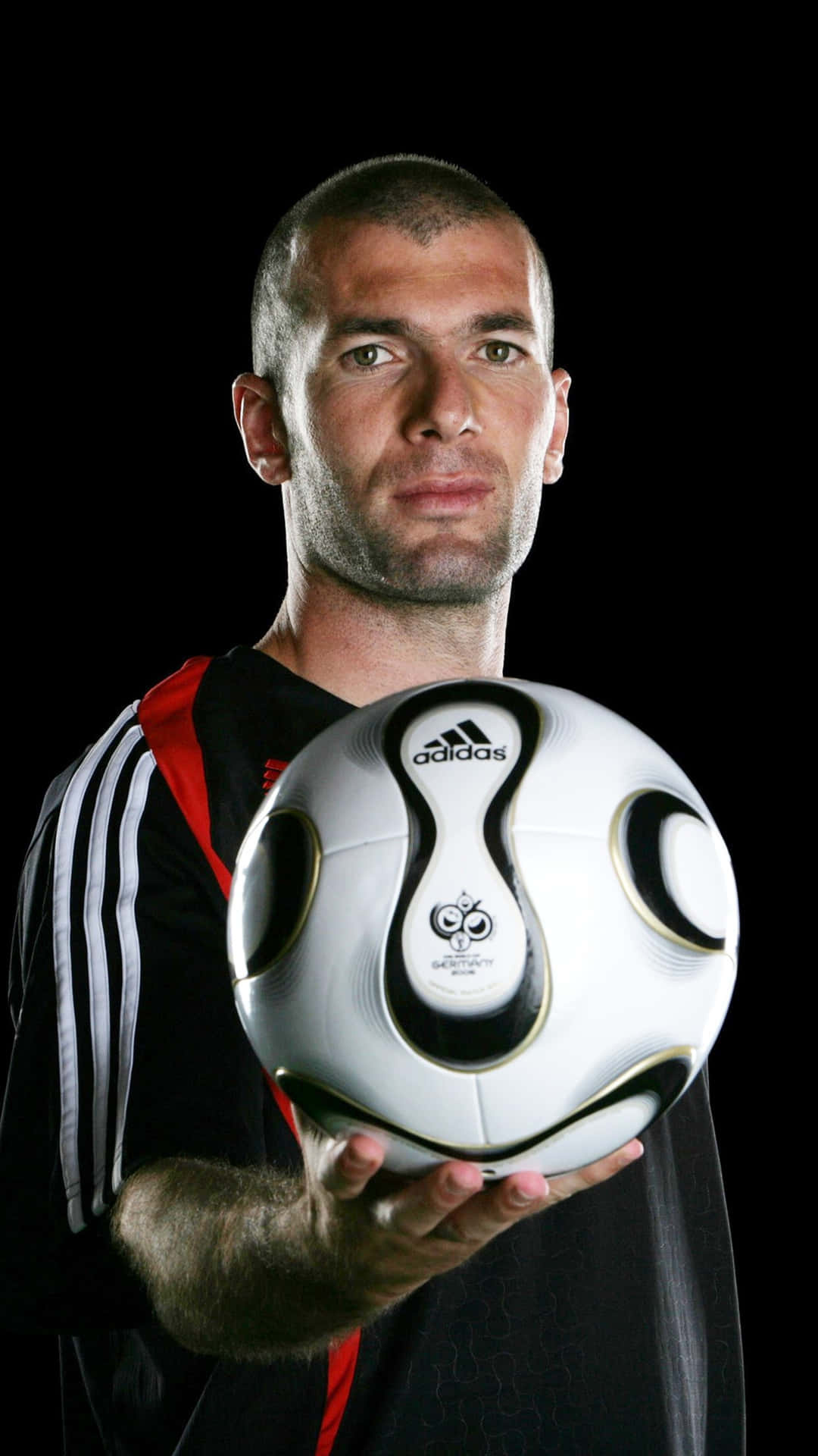 Zinedine Zidane, Adidas Teamgeist ball, 2006 FIFA World Cup, Full HD Phone wallpaper