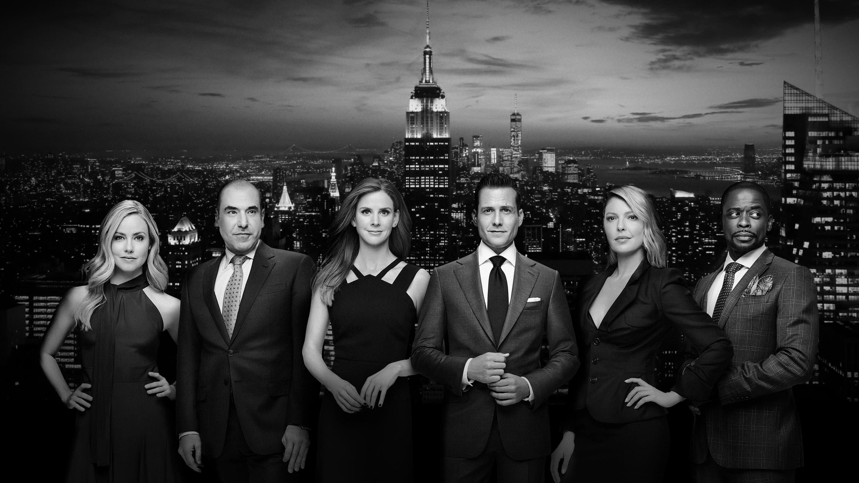 Harvey Specter, Donna Paulsen, Louis Litt, Samantha Wheeler, Empire State Building, HD Desktop wallpaper