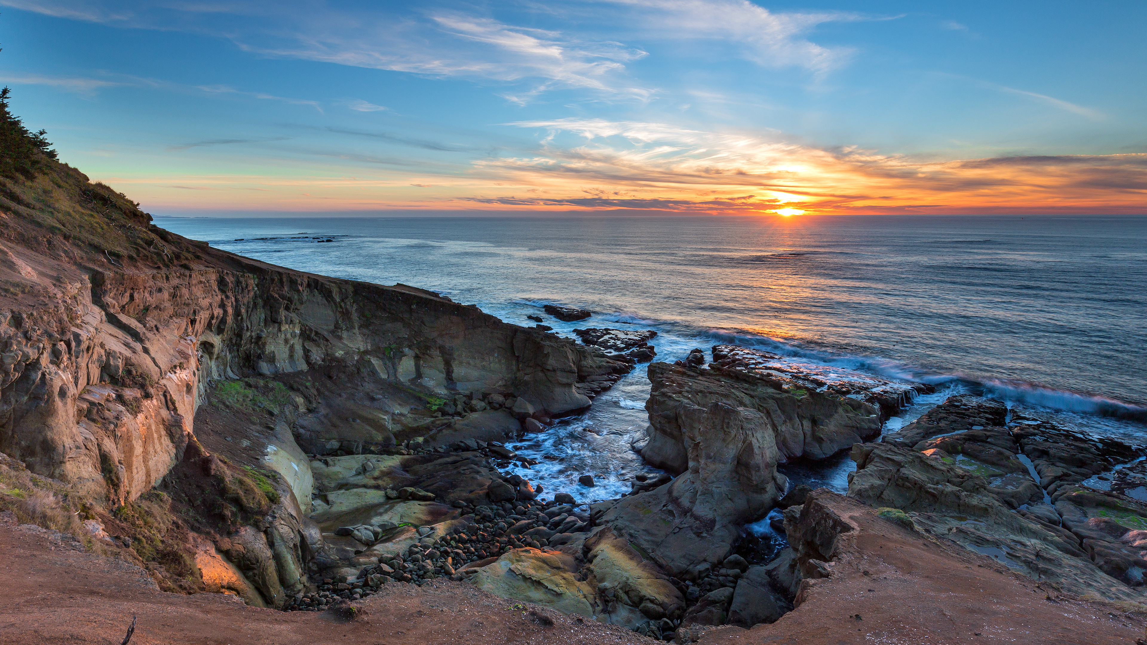 Pacific Ocean, Coastline 4K ultra HD, Wallpaper background image, 3840x2160 4K Desktop