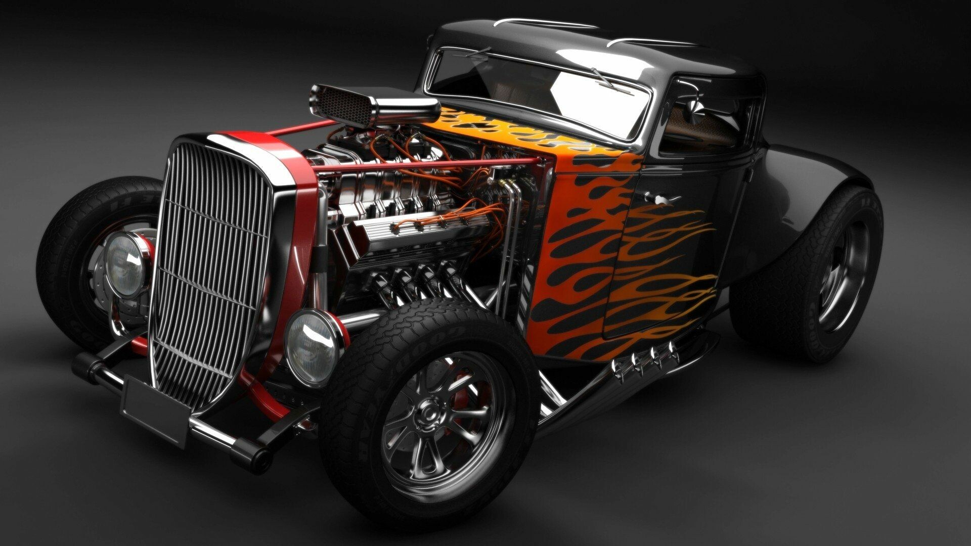 Street rod, Top-tier customizations, Retro-cool style, Laid-back coolness, 1920x1080 Full HD Desktop