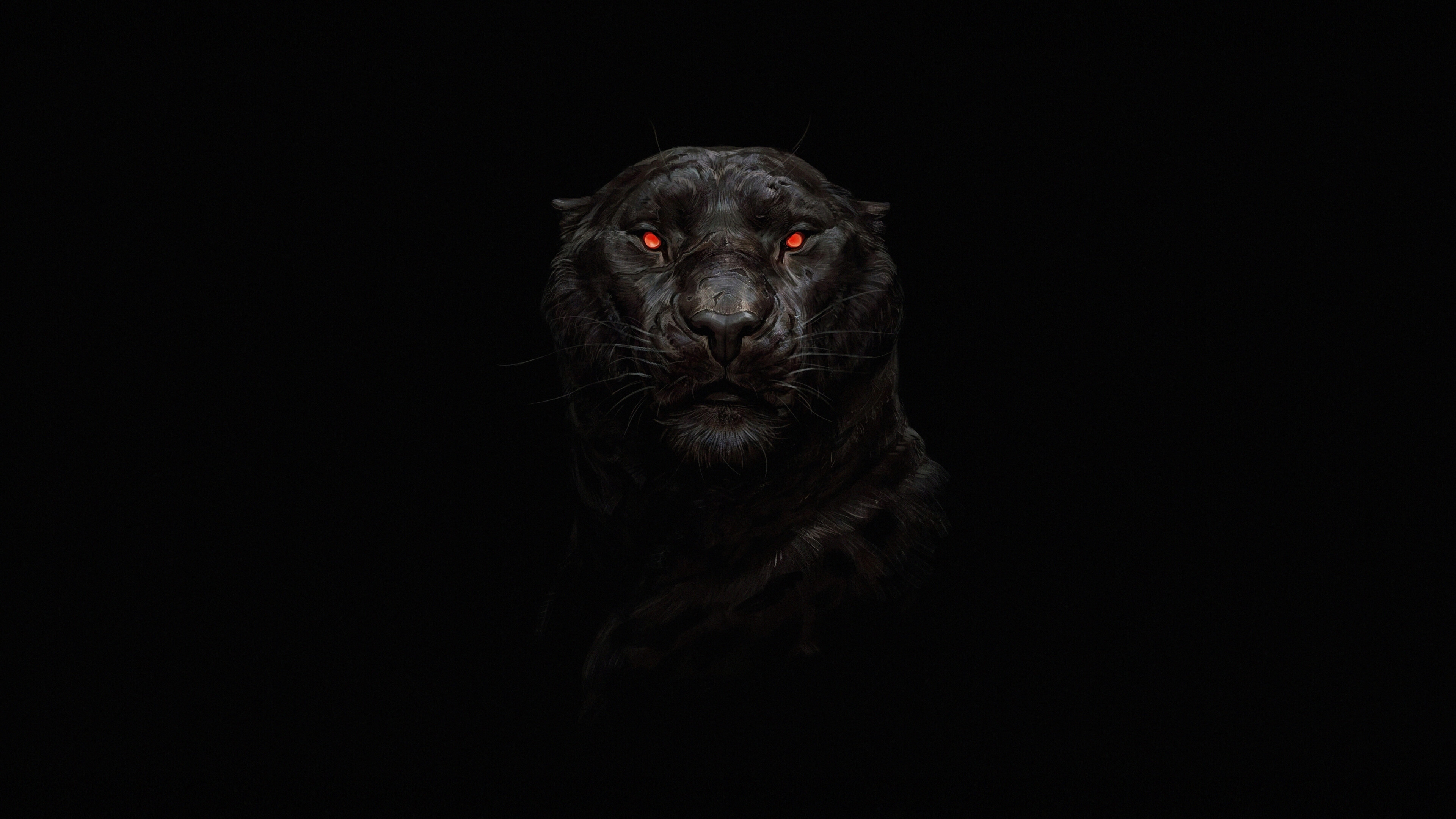 Panther, Glow in the Dark Wallpaper, 3840x2160 4K Desktop