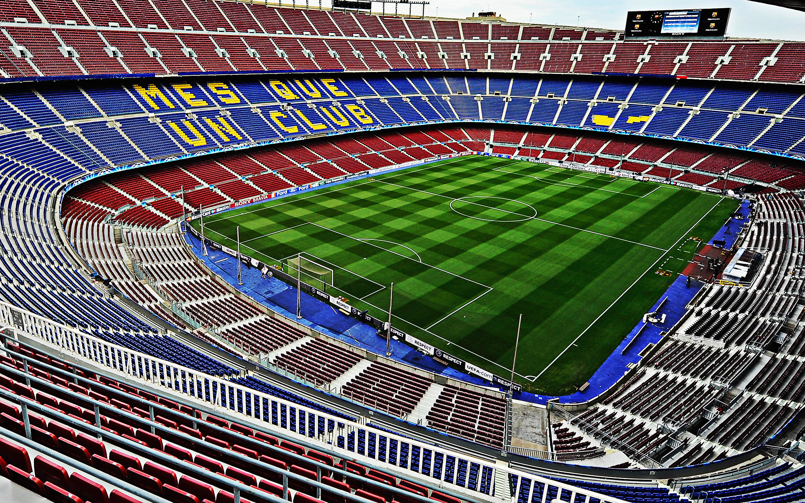 Empty stands, Camp Nou Stadium Wallpaper, 2560x1600 HD Desktop