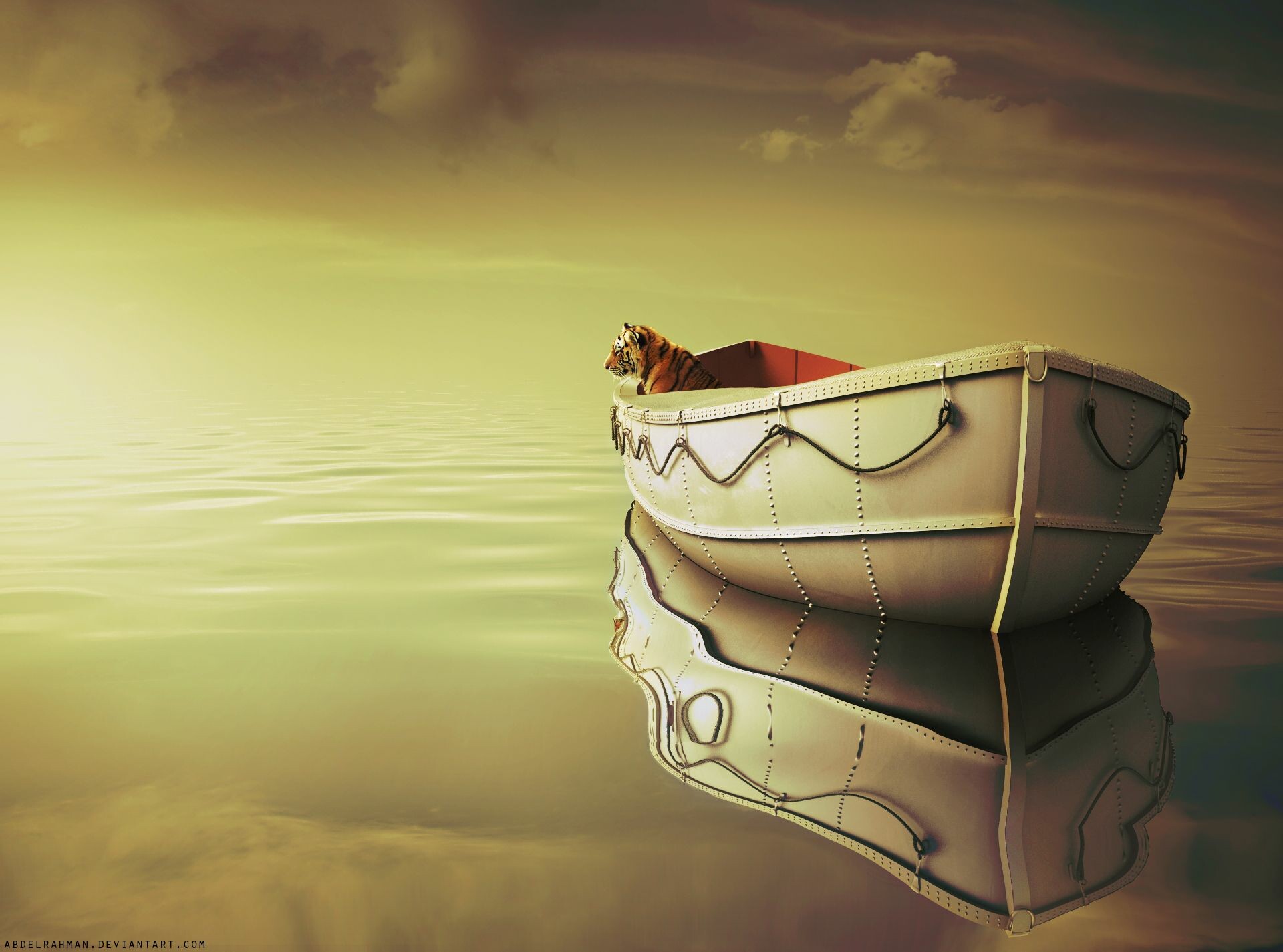 Life of Pi, Richard Parker render, Artistic wallpaper, High-definition, 1920x1430 HD Desktop